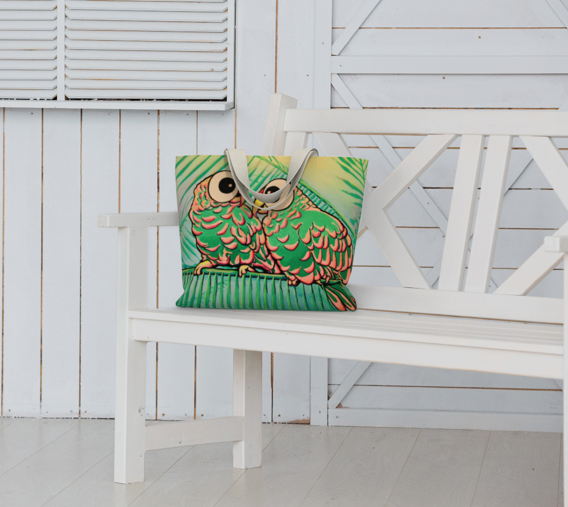 Chatty Cyclops Parrots market Tote
