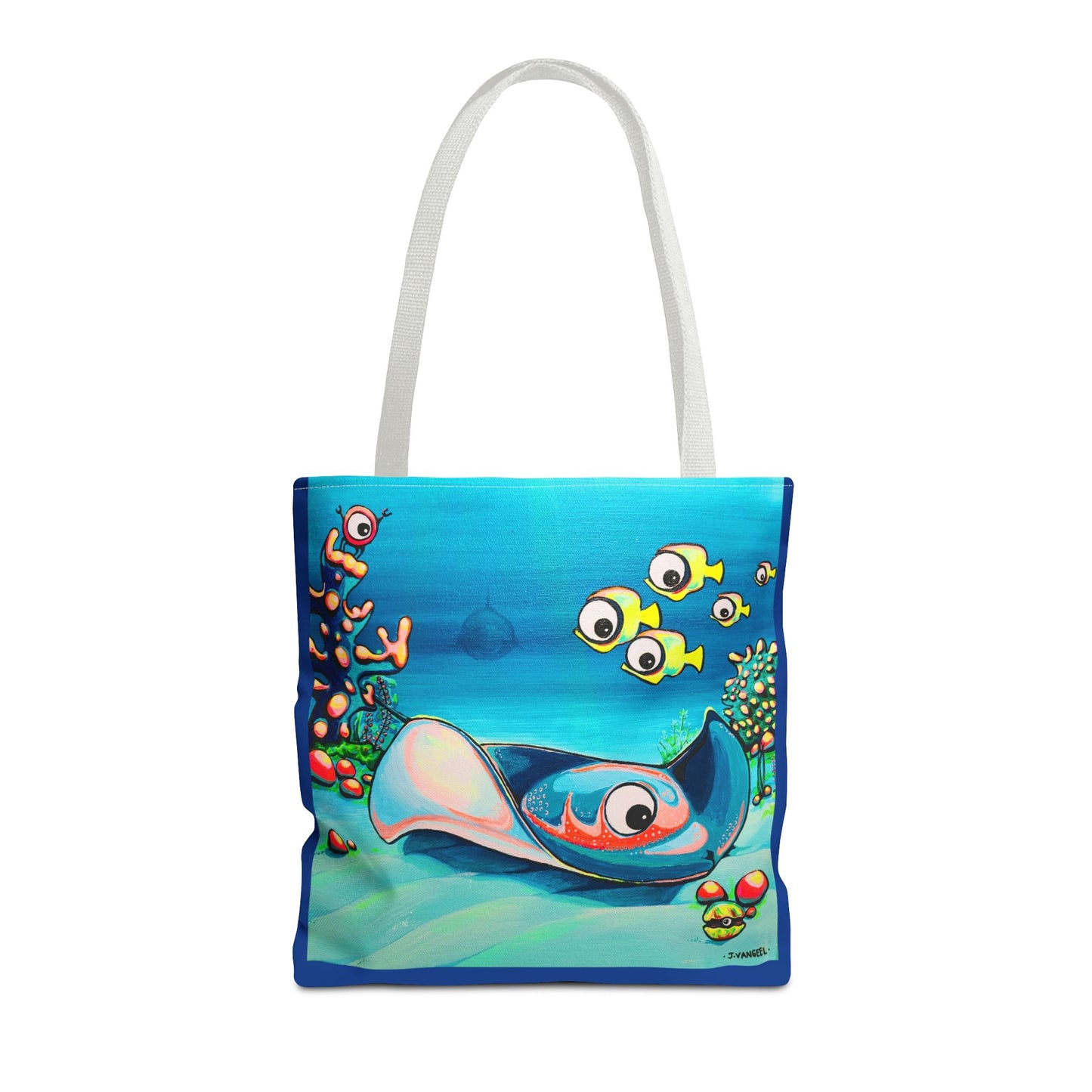 Premium Colorful Cyclops Stingray Tote Bag, Original Artist Design, Reusable Shopping Tote, Eco-Friendly