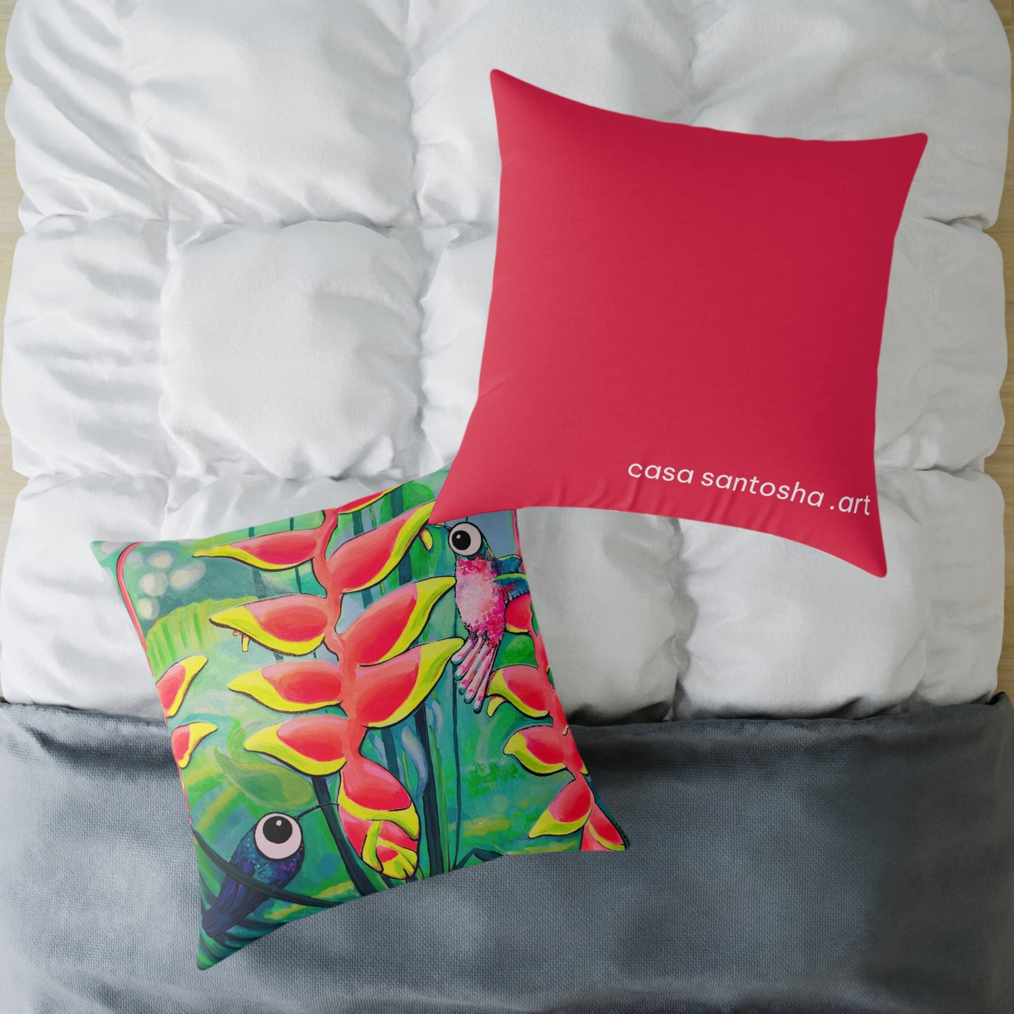 Cyclops Hummingbirds Art Canvas Decorative Pillow