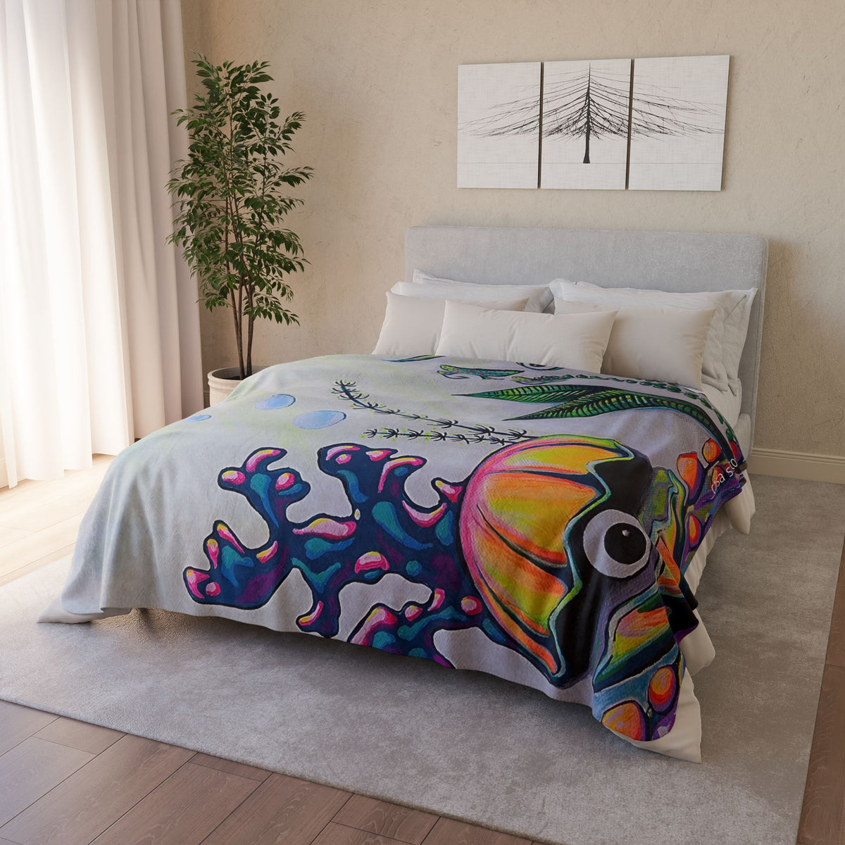 Cyclops Clam Fleece Sherpa Blanket