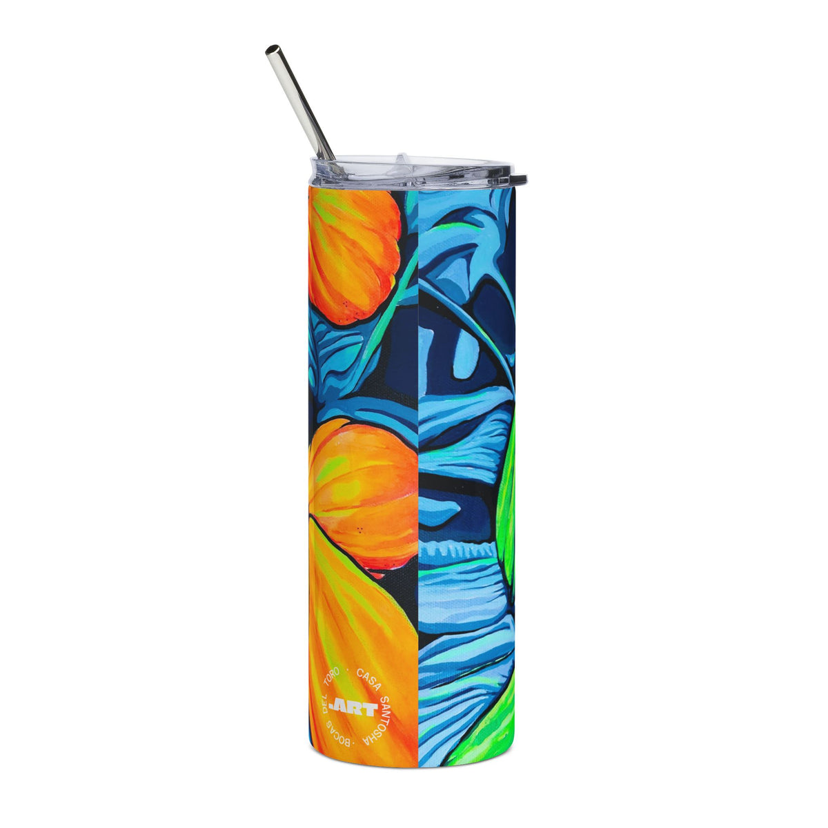 Vaso de Acero Inoxidable Cacao Neón, 590 ml | Taza de Viaje Divertida, Ecológica