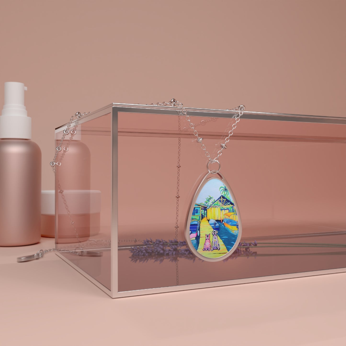 Cyclops Cat and Dog in Bocas Necklace