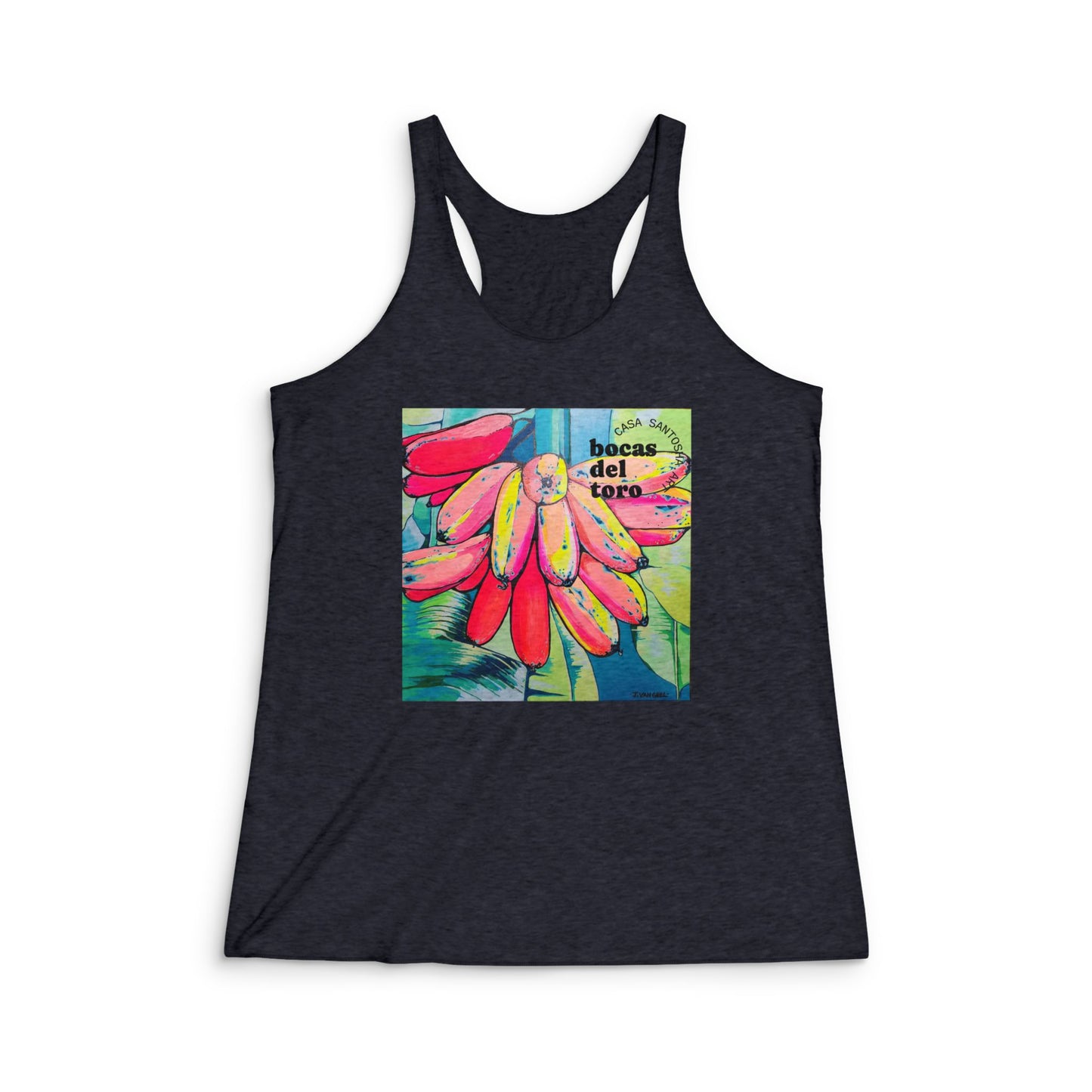 Women's Neon Primitivo Bananas Graphic Racerback Tank