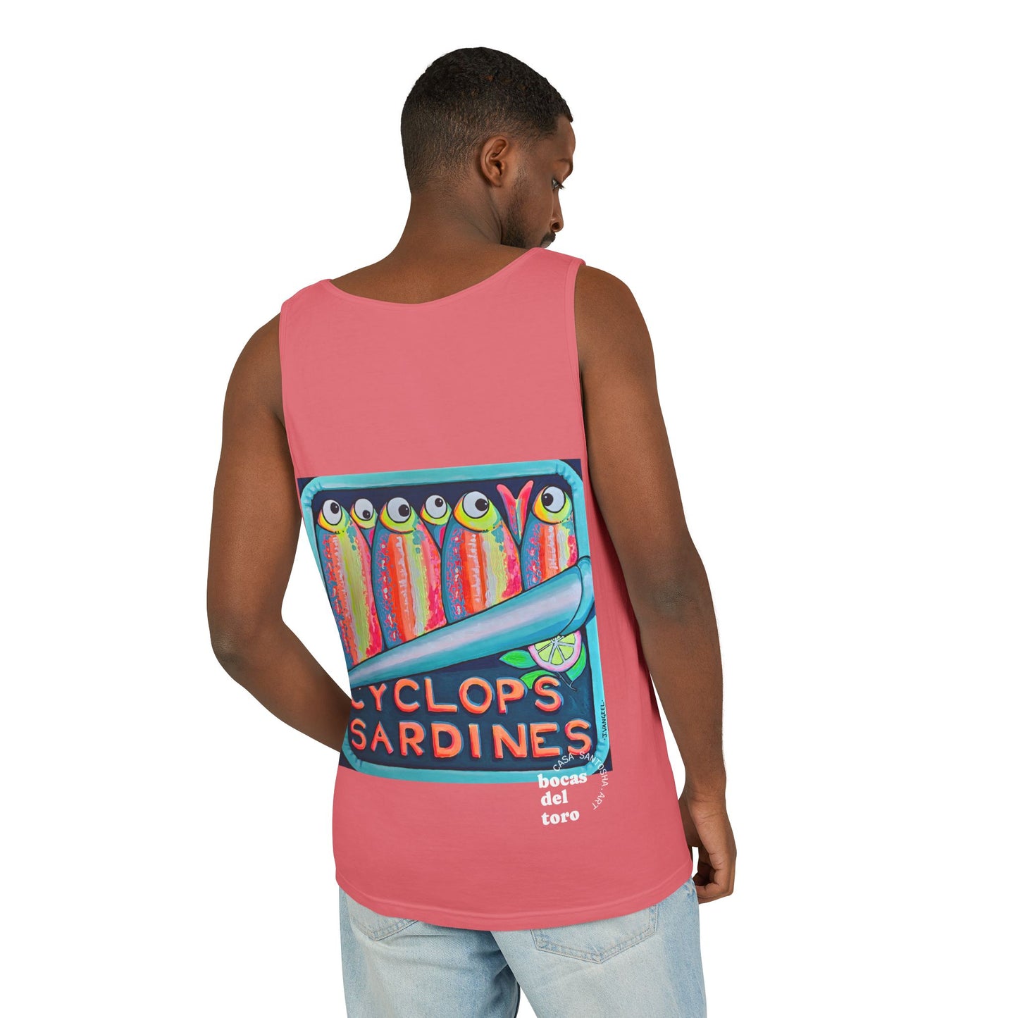 Unisex Neon Sardines Tank Top - Perfect for Summer Vibes