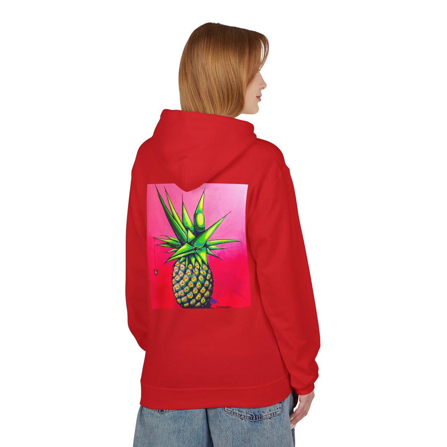 Unisex Neon Pineapple Soft Hoodie