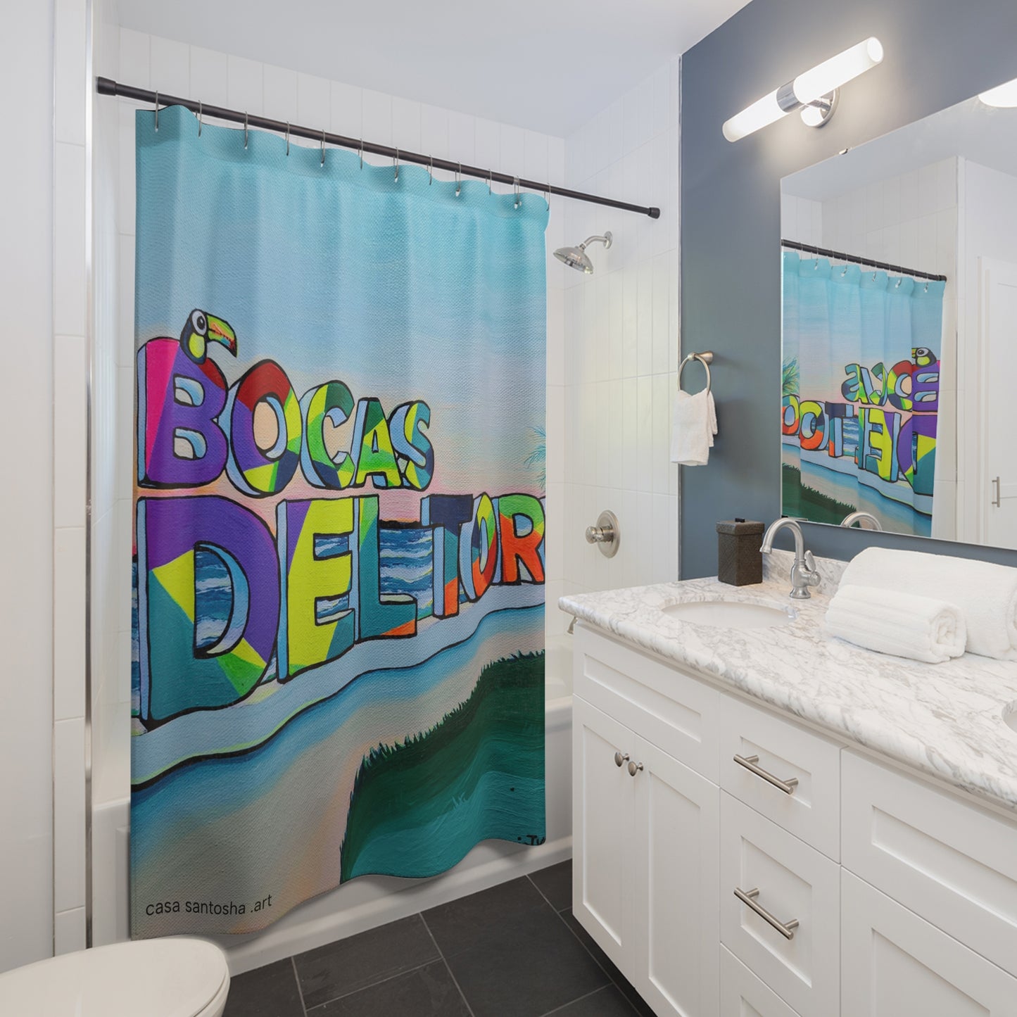 Rideau de douche Pop Art "Bocas Del Toro"