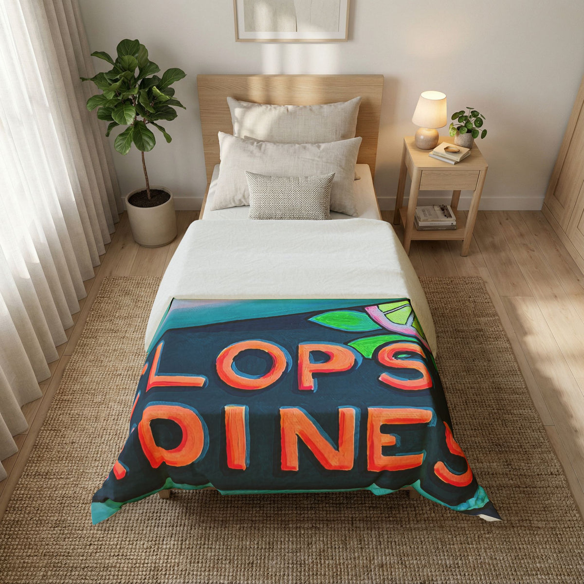 Neon Sardines Duvet Cover