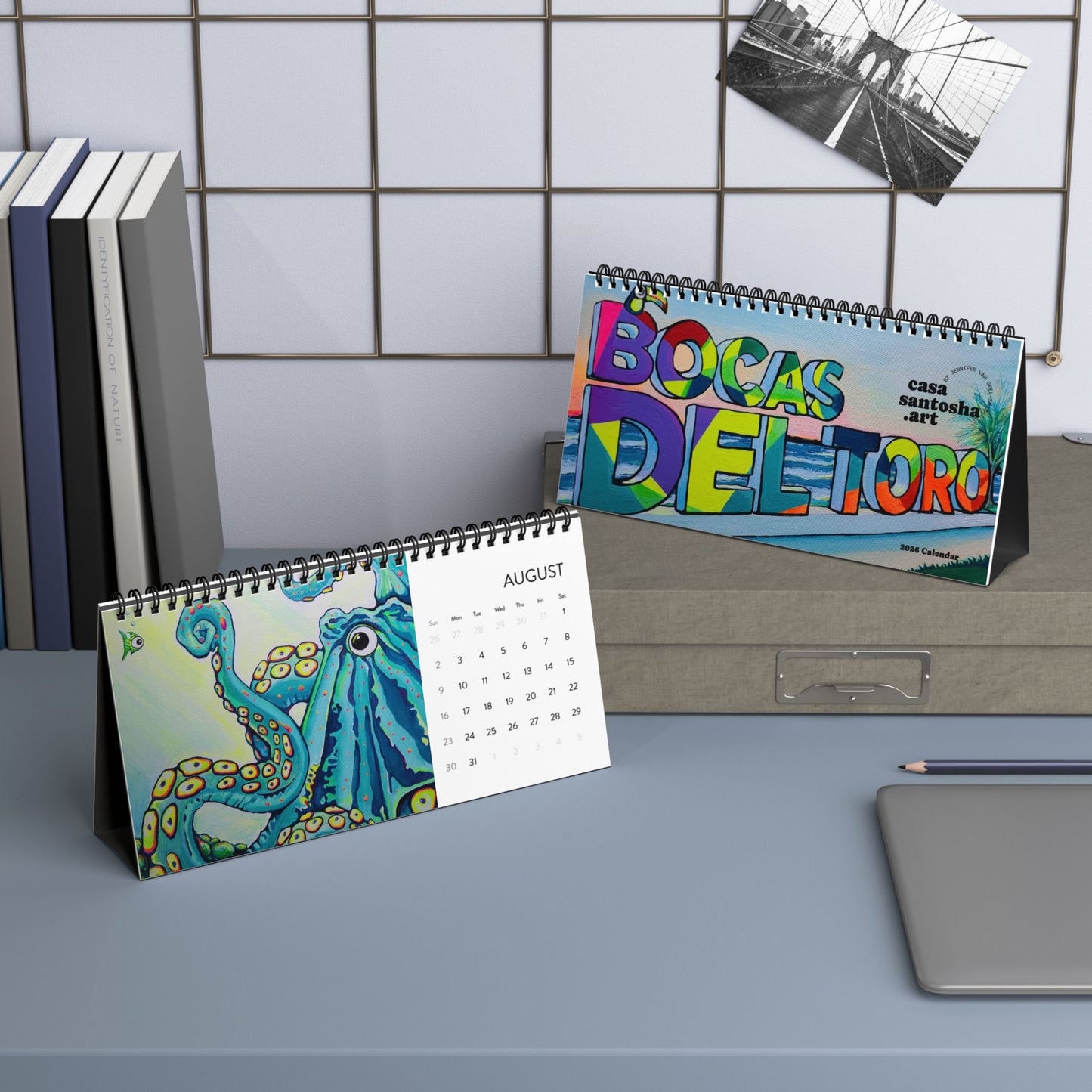 100% Cyclops Vibrant Art Desktop Calendar 2026