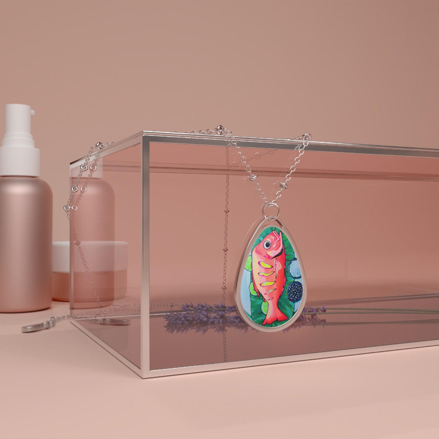 Neon Fried Fish Necklace