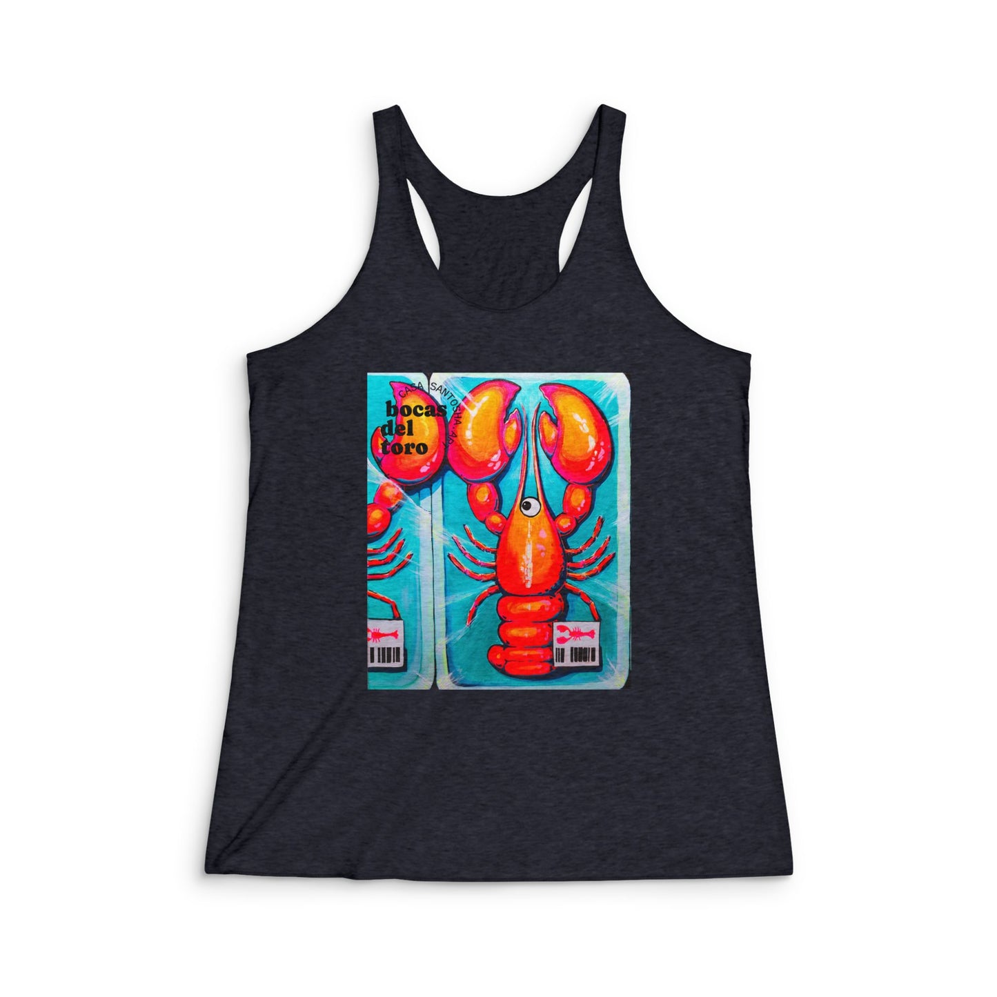 Women's Fresh Neon Lobster Graphic Racerback Tank