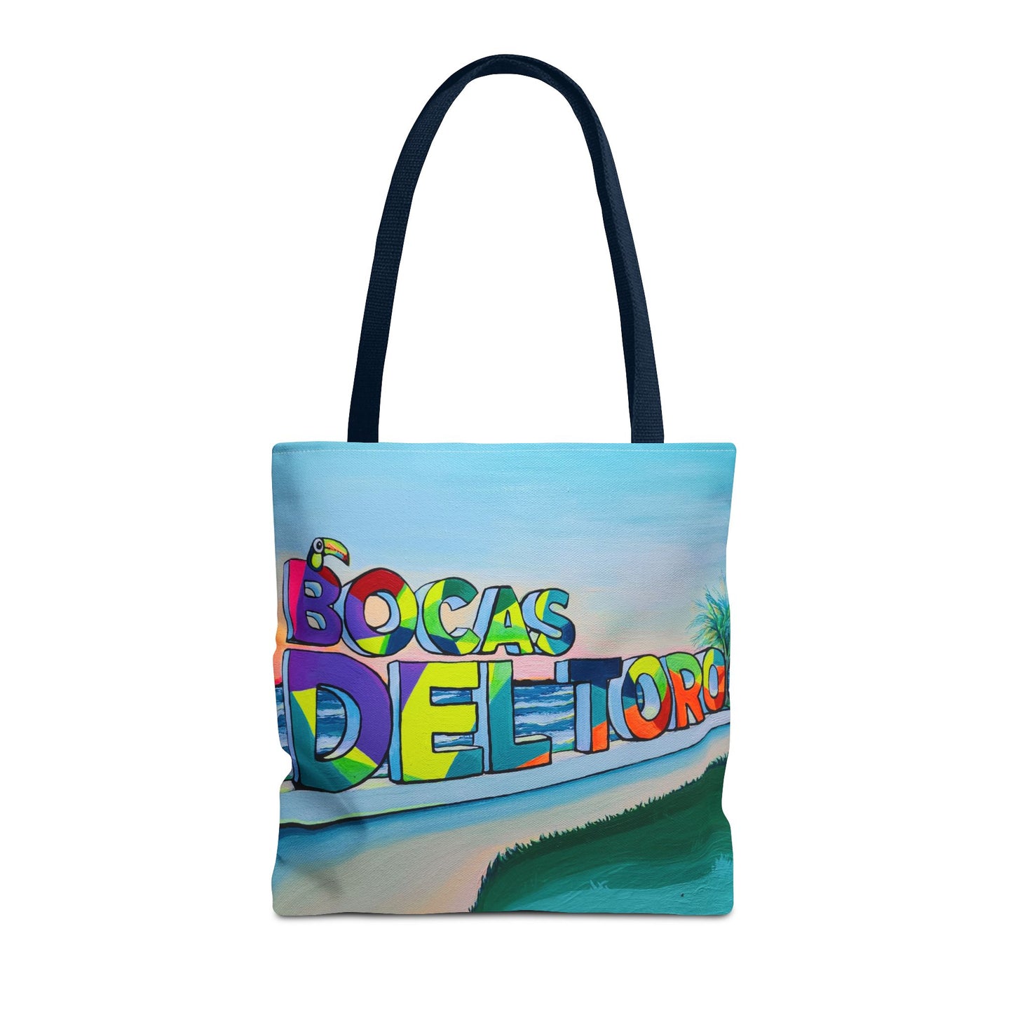 Premium Bocas Del Toro Sign Tote Bag, Original Artist Design, Reusable Shopping Tote, Eco-Friendly