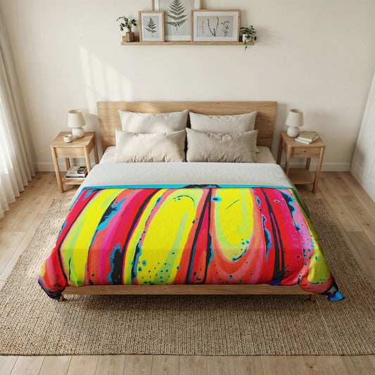 Neon Fat Bananas Duvet Cover