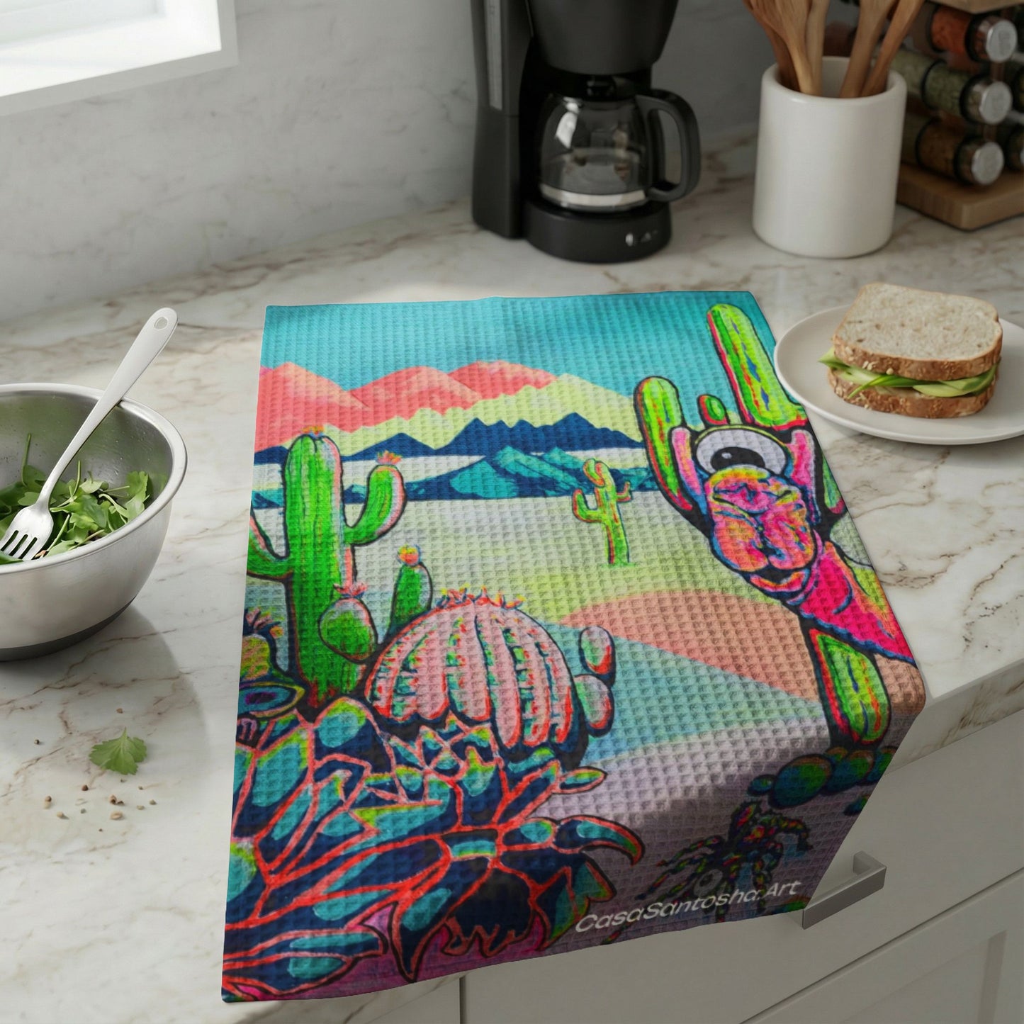 Cyclops Camel Waffle Weave Kitchen Hand Towel