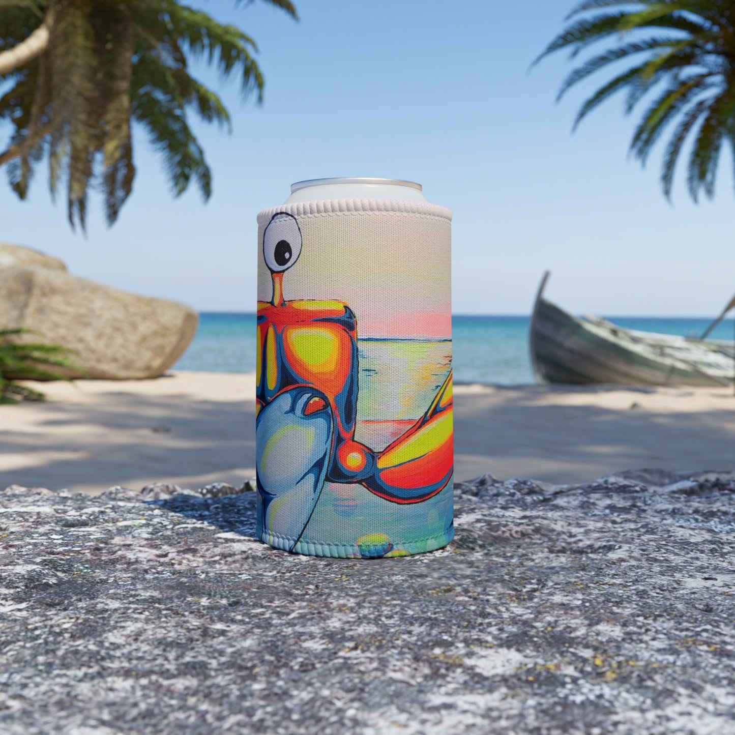 Colorful Crab Stubby Cooler
