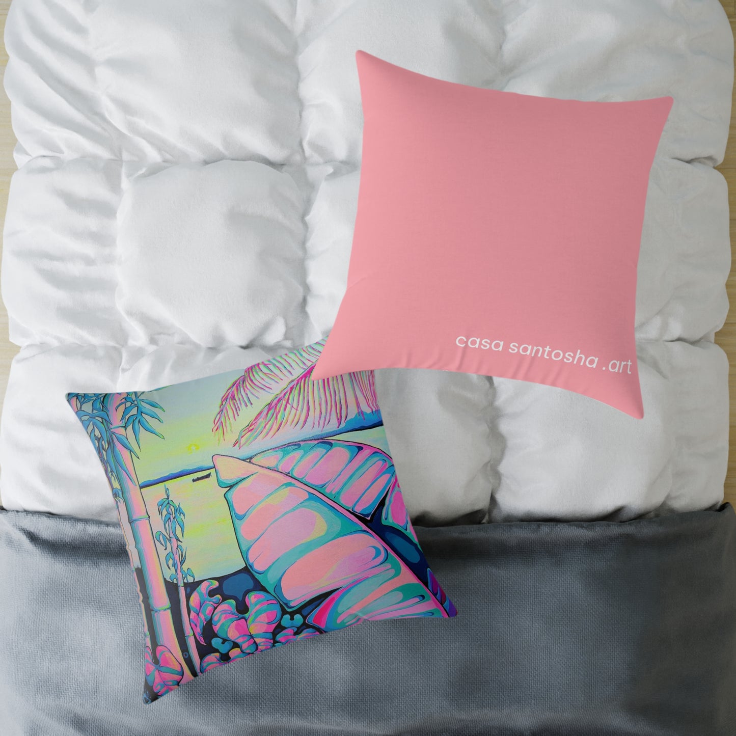 Serenity Bocas Art Canvas Decorative Pillow