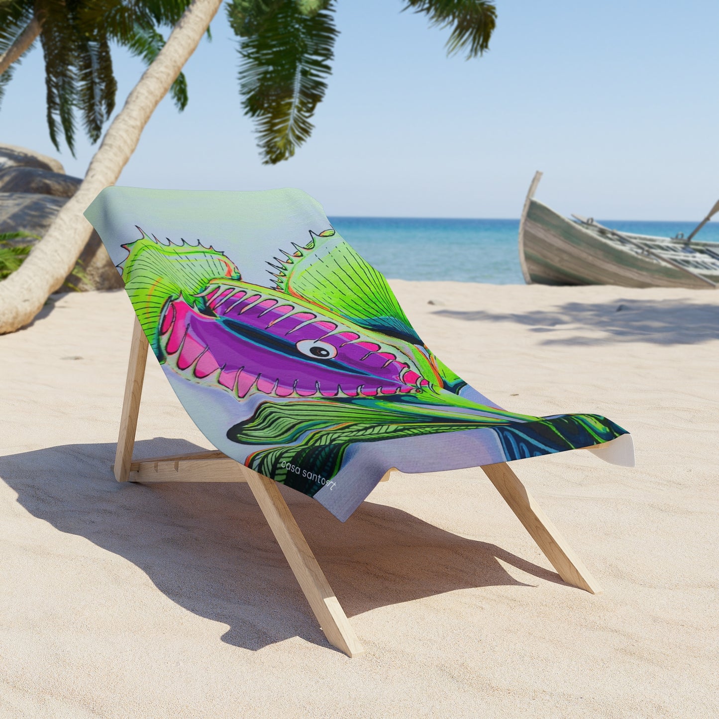 Cyclops Venus Fly Trap Beach Towel for Summer Fun and Vacation Essentials