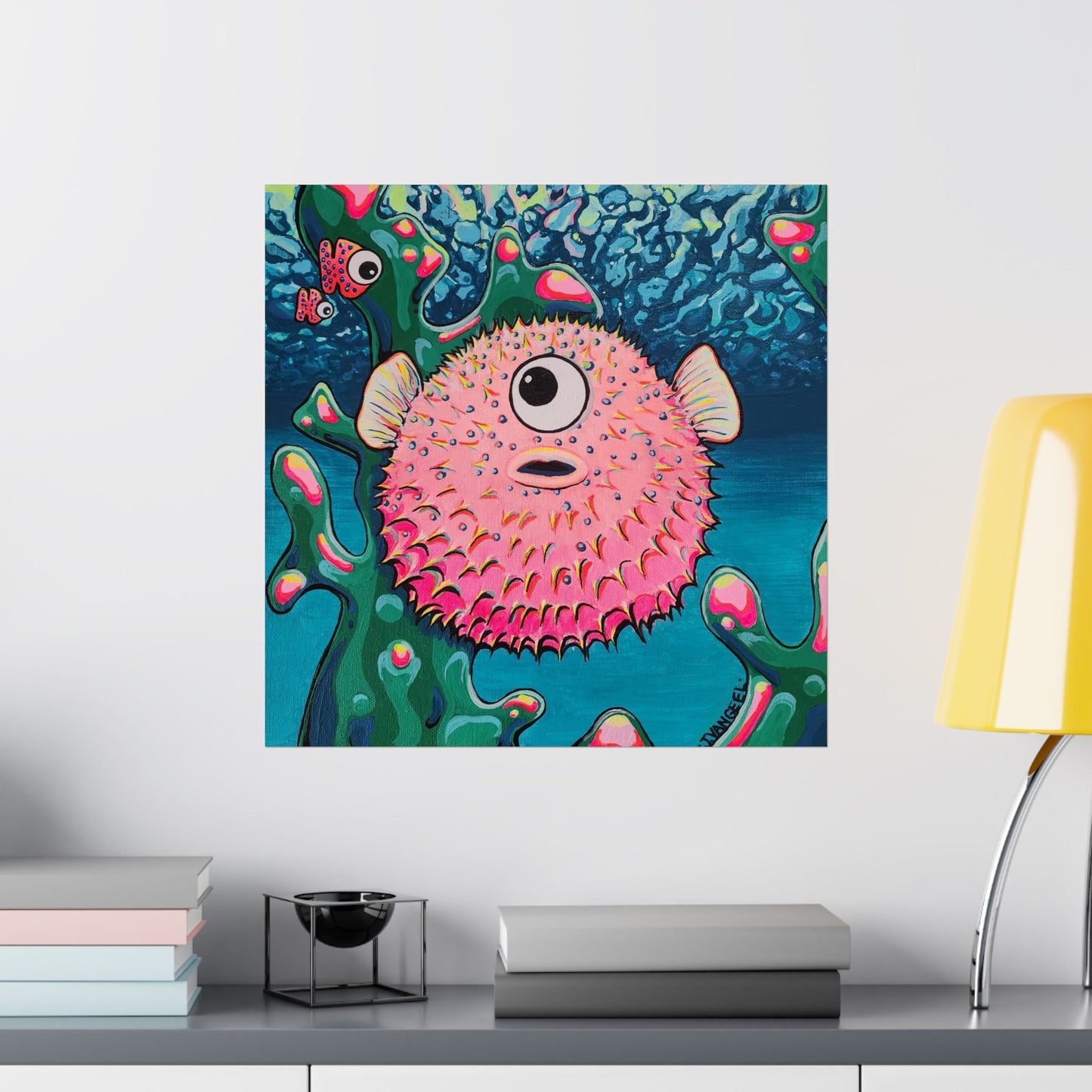 Cyclops Pufferfish Giclée Art Poster