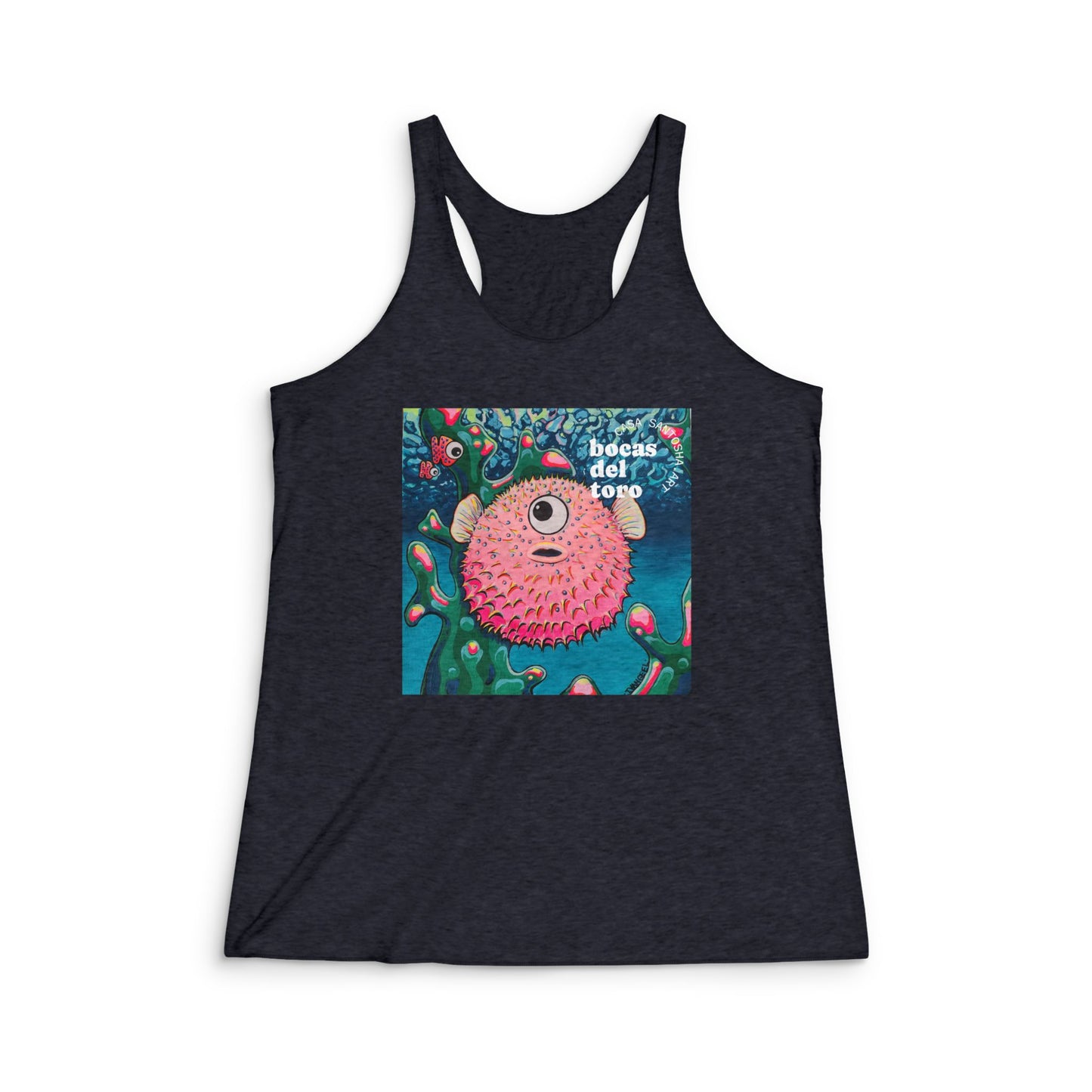 Women's Cyclops Pufferfish Graphic Racerback Tank