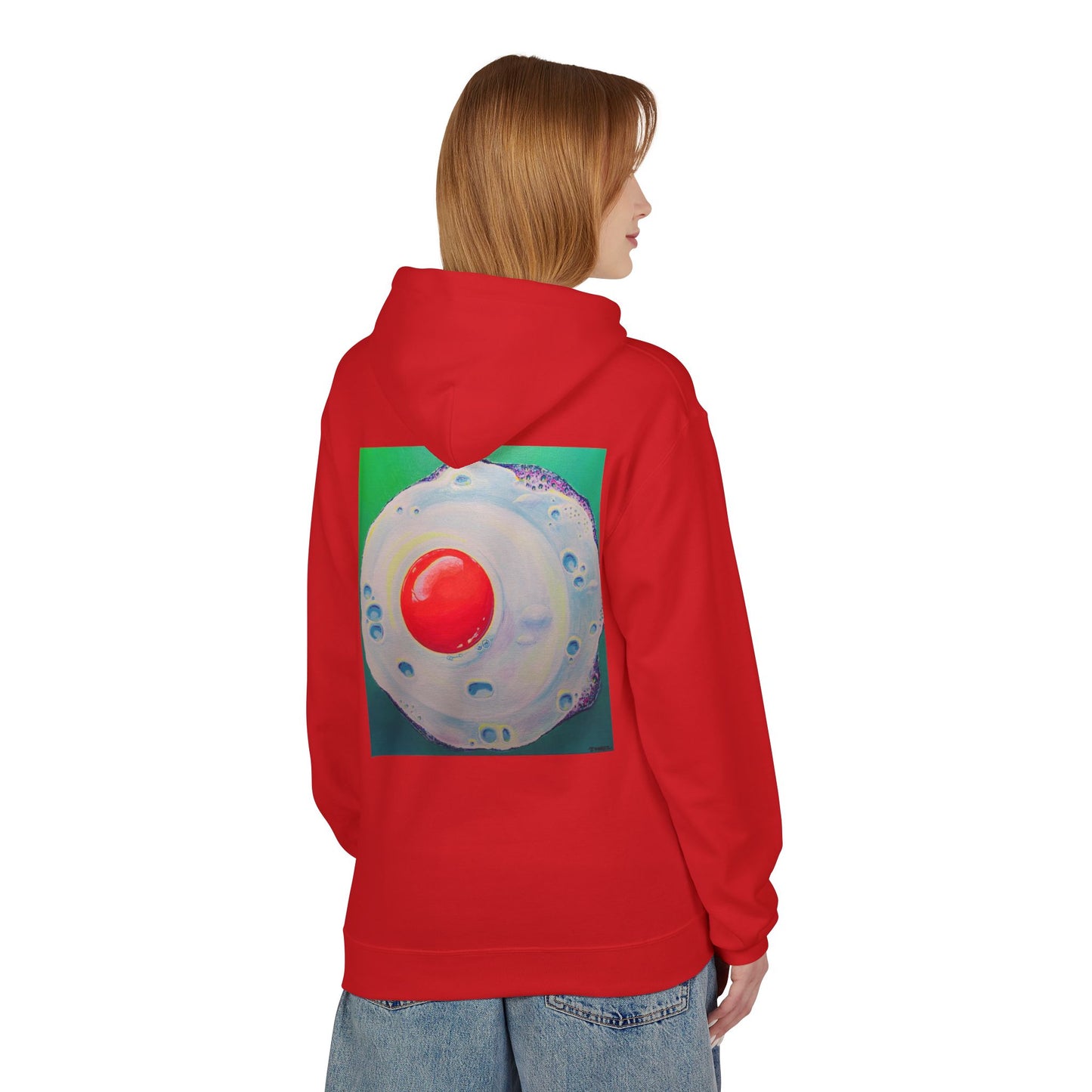 Unisex Neon Fried Egg Soft Hoodie