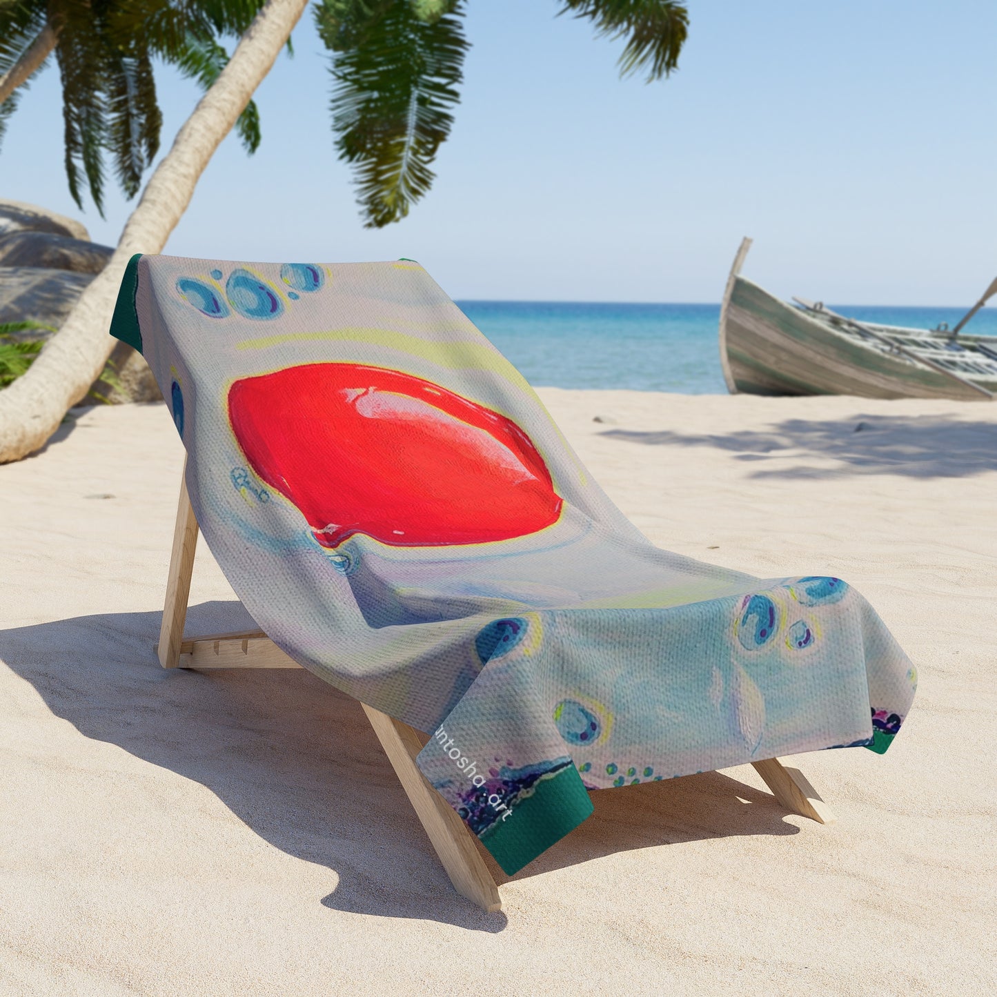 Neon Fried Egg Beach Towel for Summer Fun and Vacation Essentials