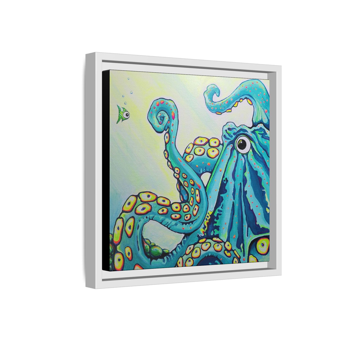 Framed Cyclops Octopus Canvas Print