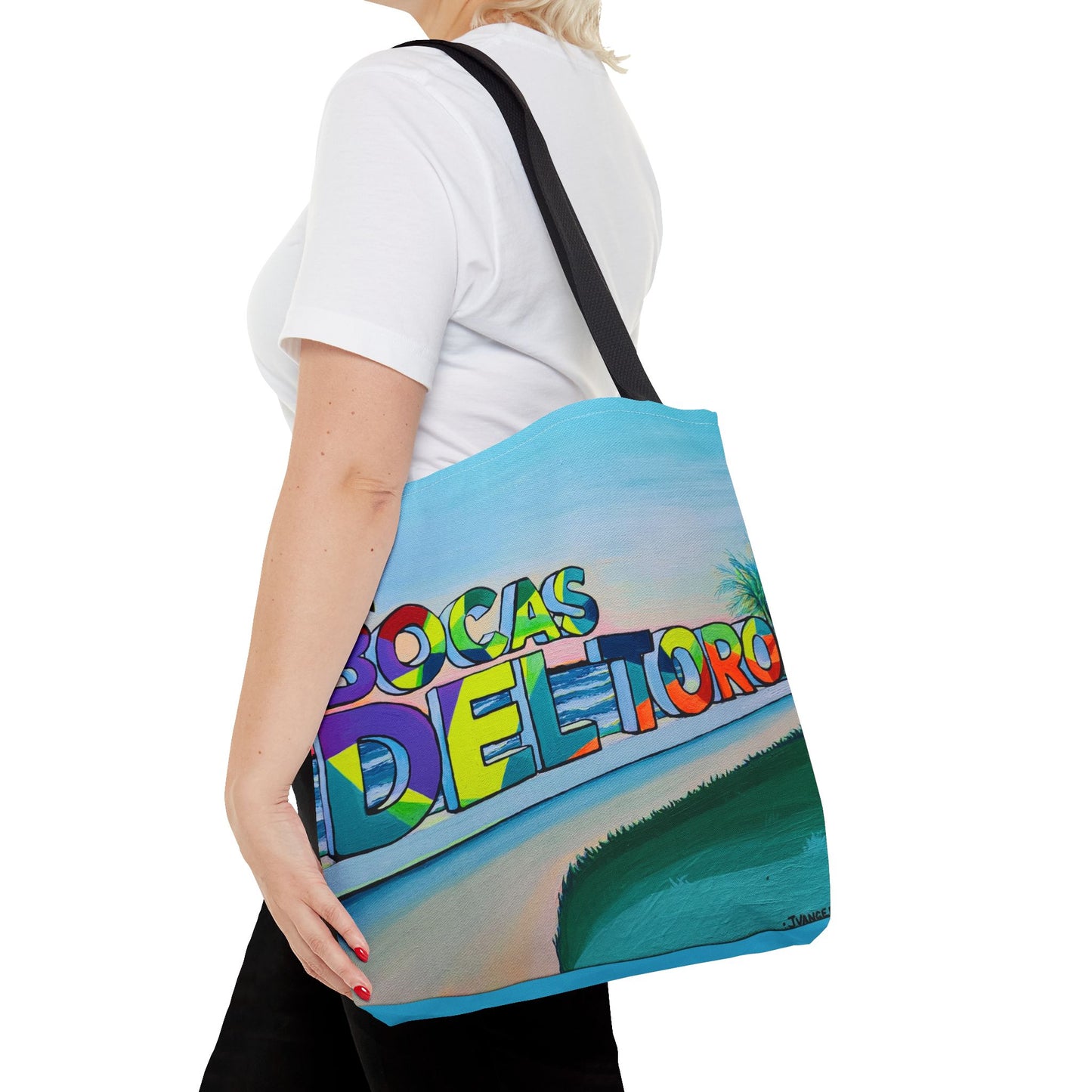 Premium Bocas Del Toro Sign Tote Bag, Original Artist Design, Reusable Shopping Tote, Eco-Friendly