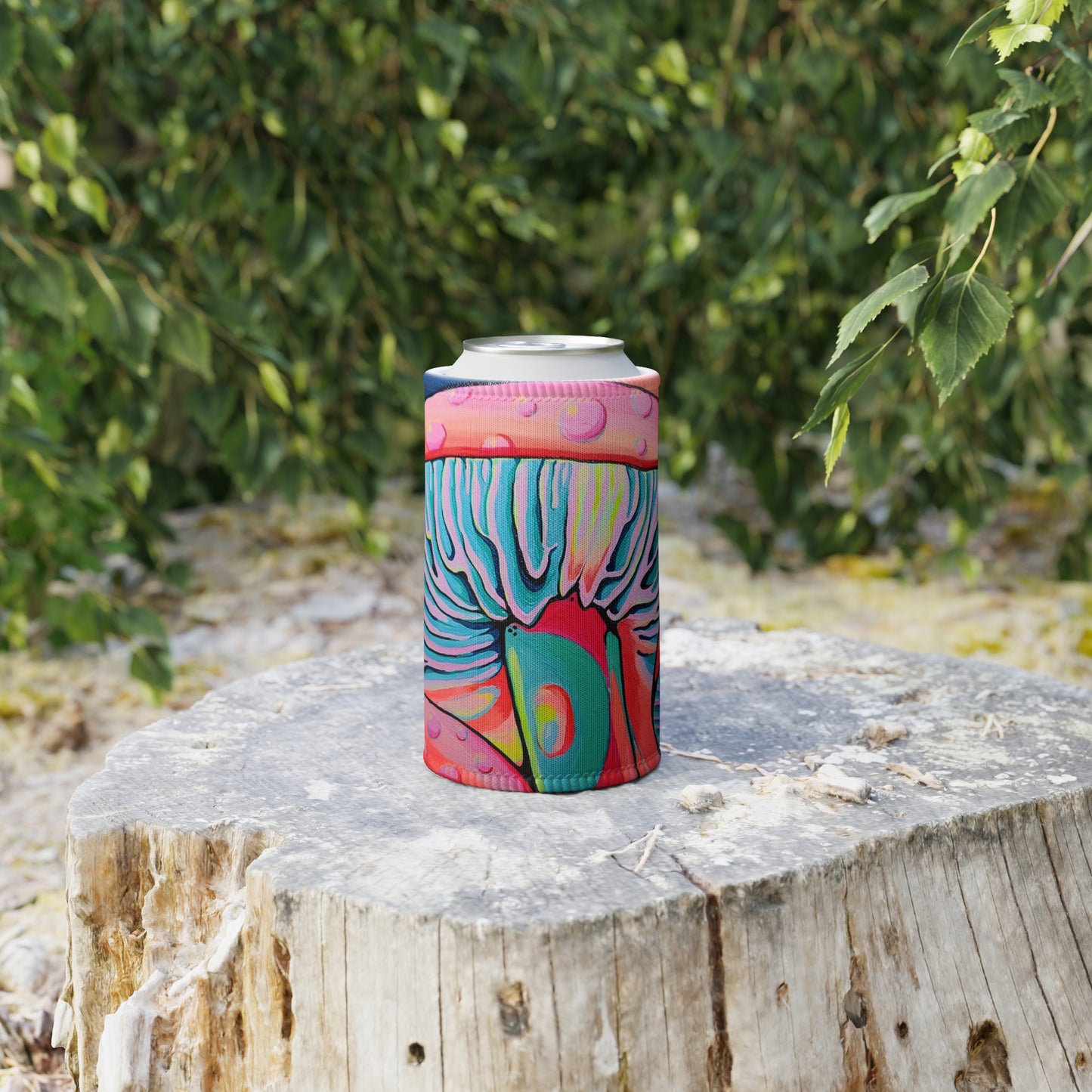Trippy Mushrooms Stubby Cooler