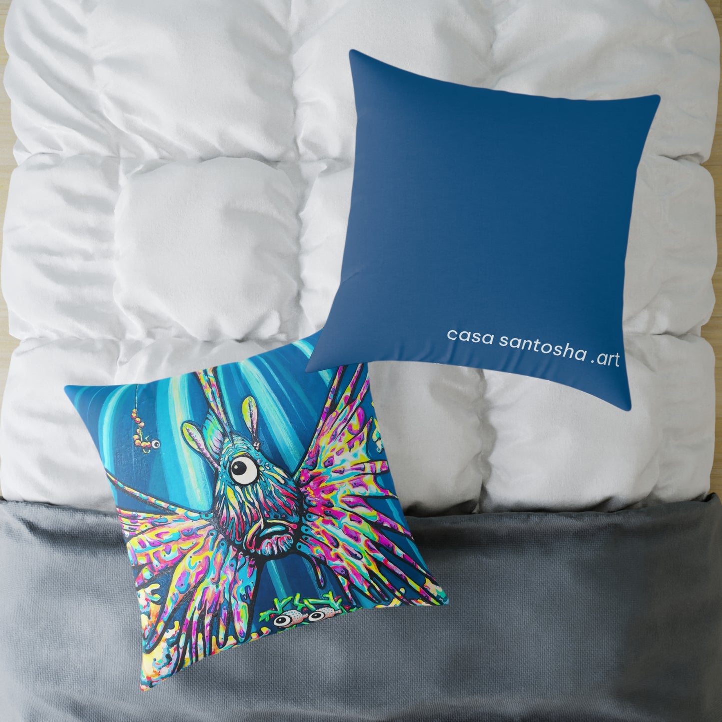 Cyclops Lionfish Art Canvas Decorative Pillow