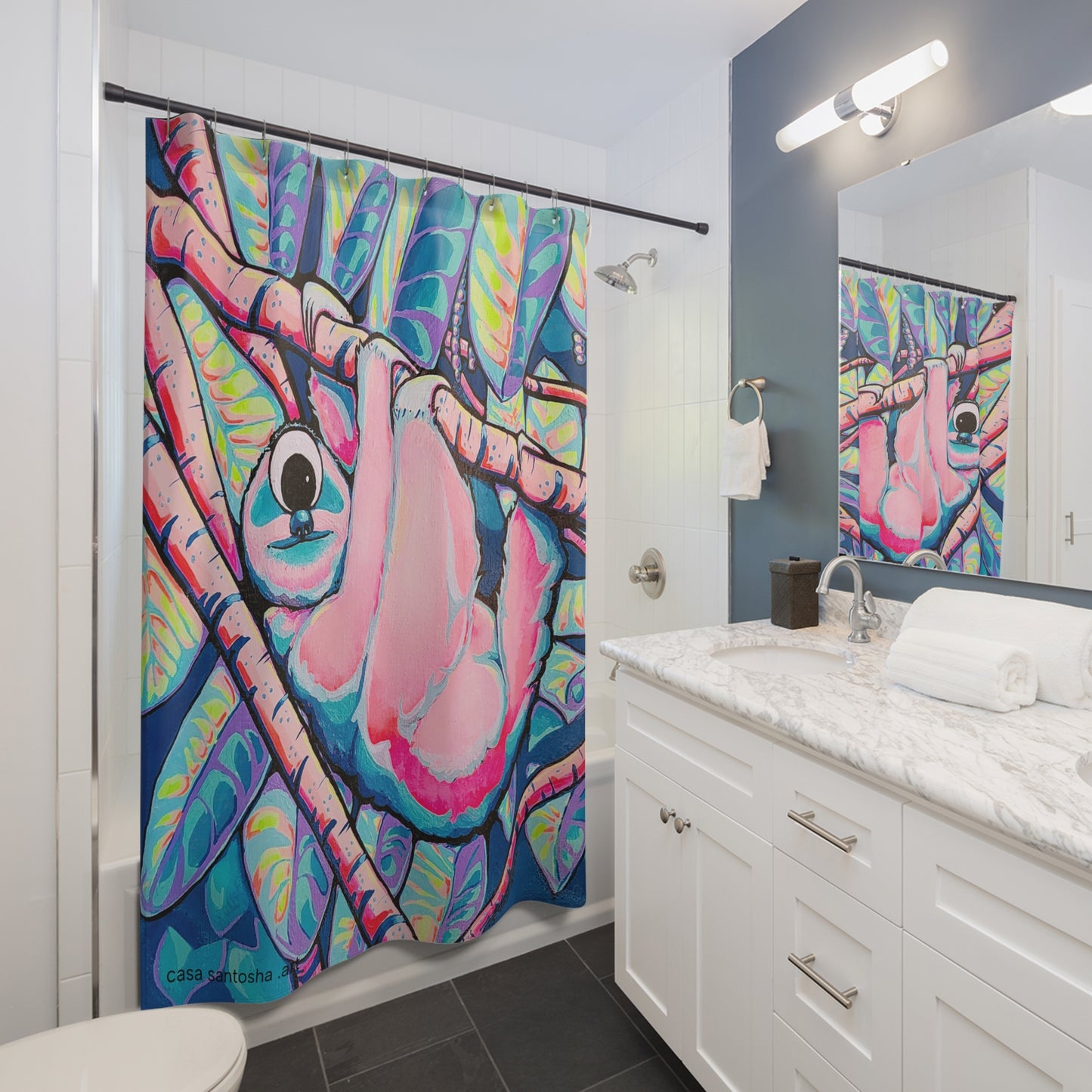 Rideau de douche Cyclops Sloth Pop Art