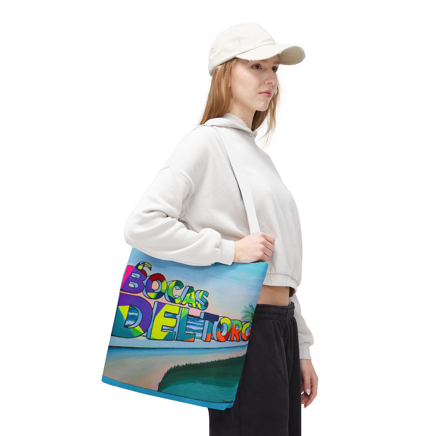 Premium Bocas Del Toro Sign Tote Bag, Original Artist Design, Reusable Shopping Tote, Eco-Friendly