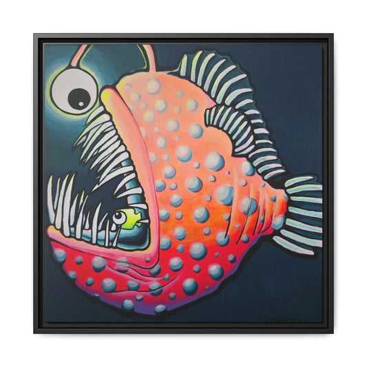 Framed Cyclops Anglerfish Canvas Wall Art