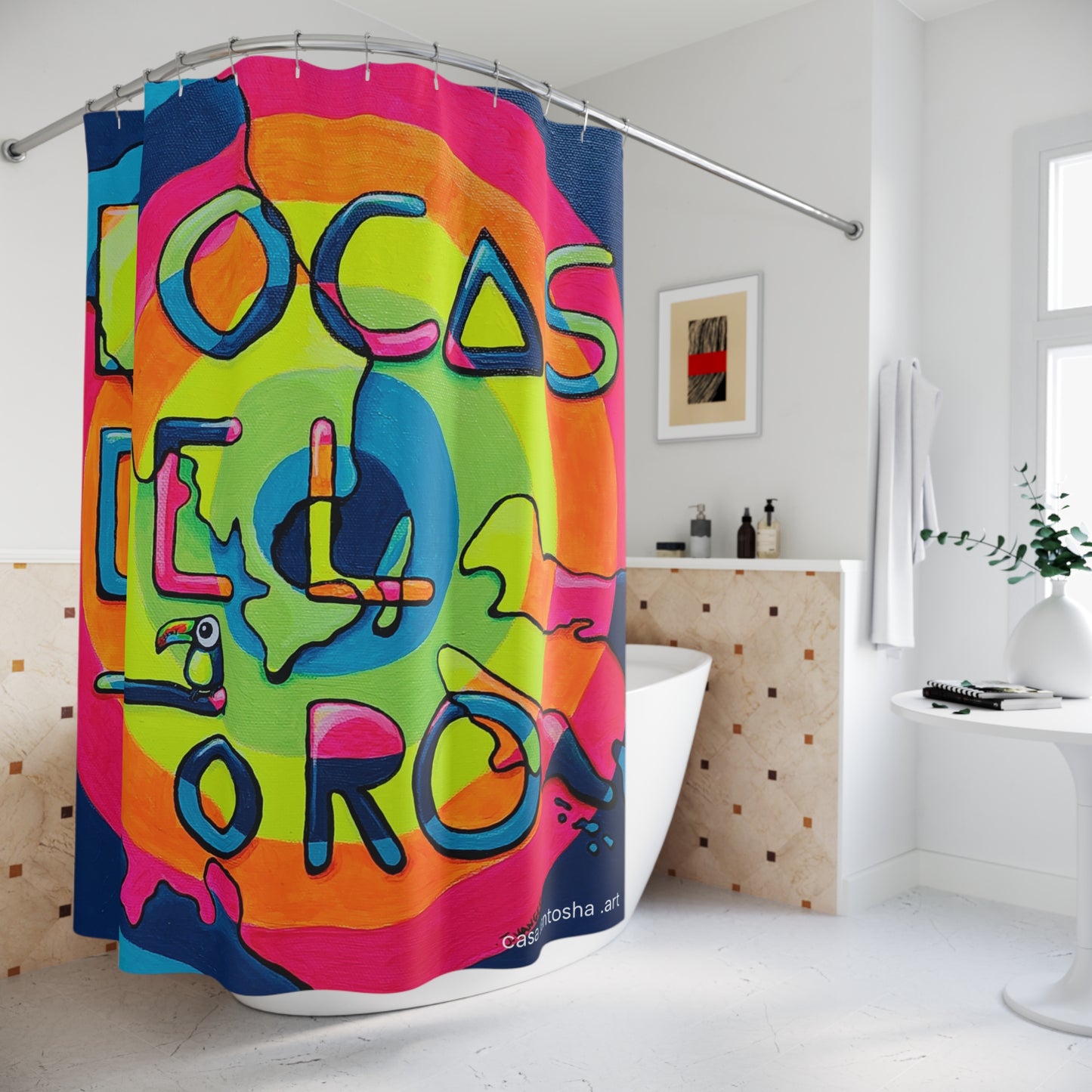 Bocas Del Toro Islands Pop Art Shower Curtain