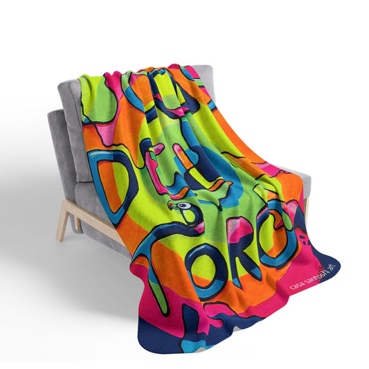Bocas Del Toro Islands Fleece Sherpa Blanket