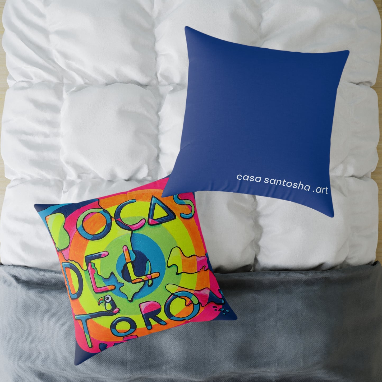 Bocas Del Toro Islands Art Canvas Decorative Pillow