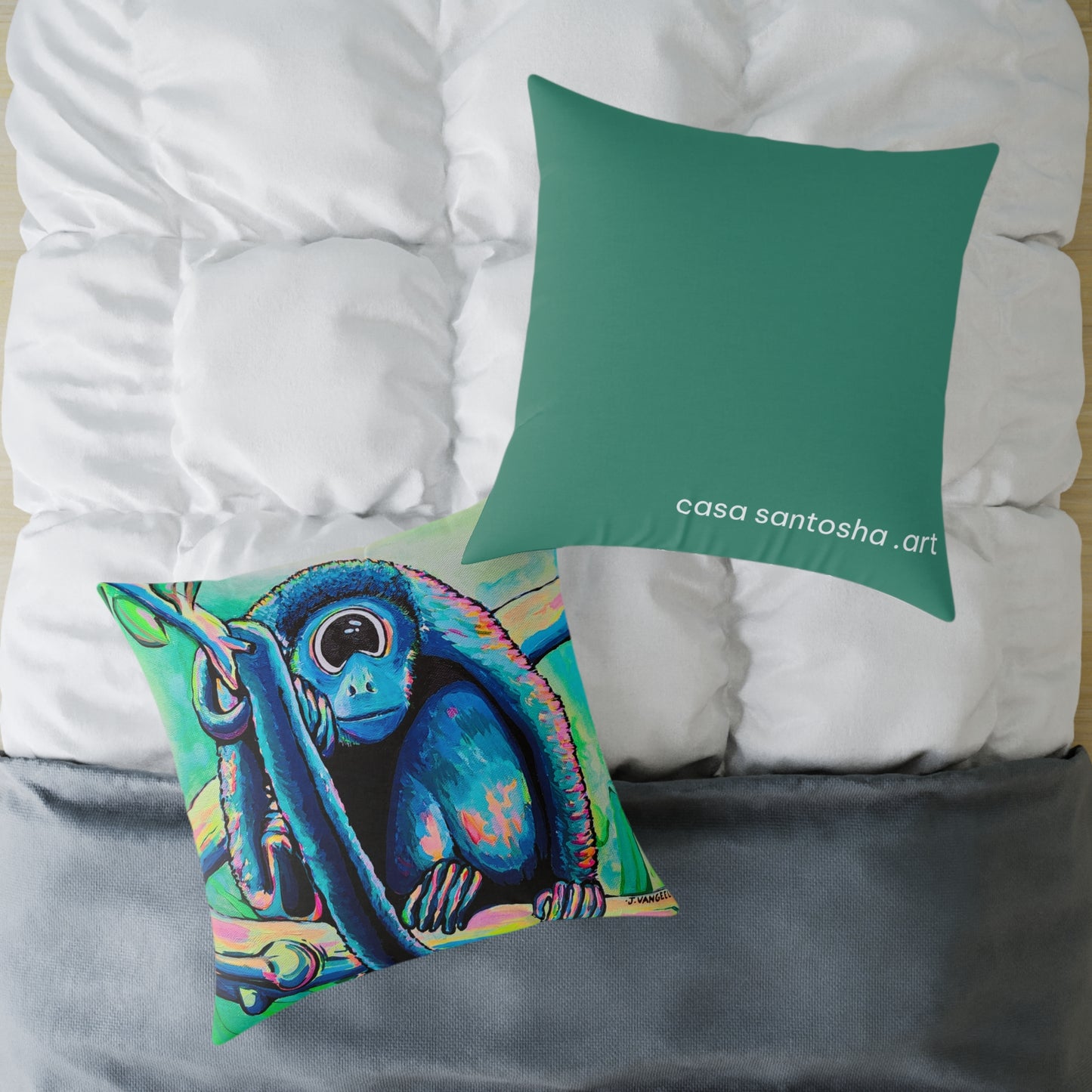 Cyclops Monkey Art Canvas Decorative Pillow