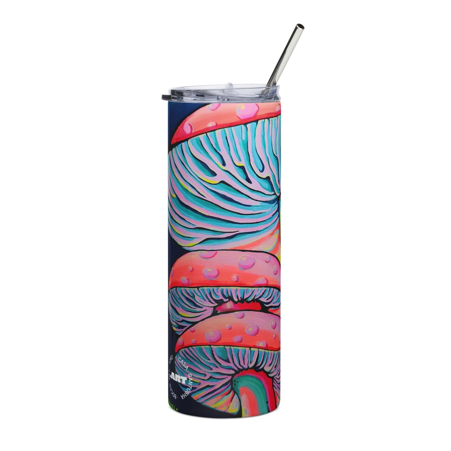 Trippy Mushrooms Stainless Steel Tumbler, 20oz | Fun Travel Mug, Eco-Friendly