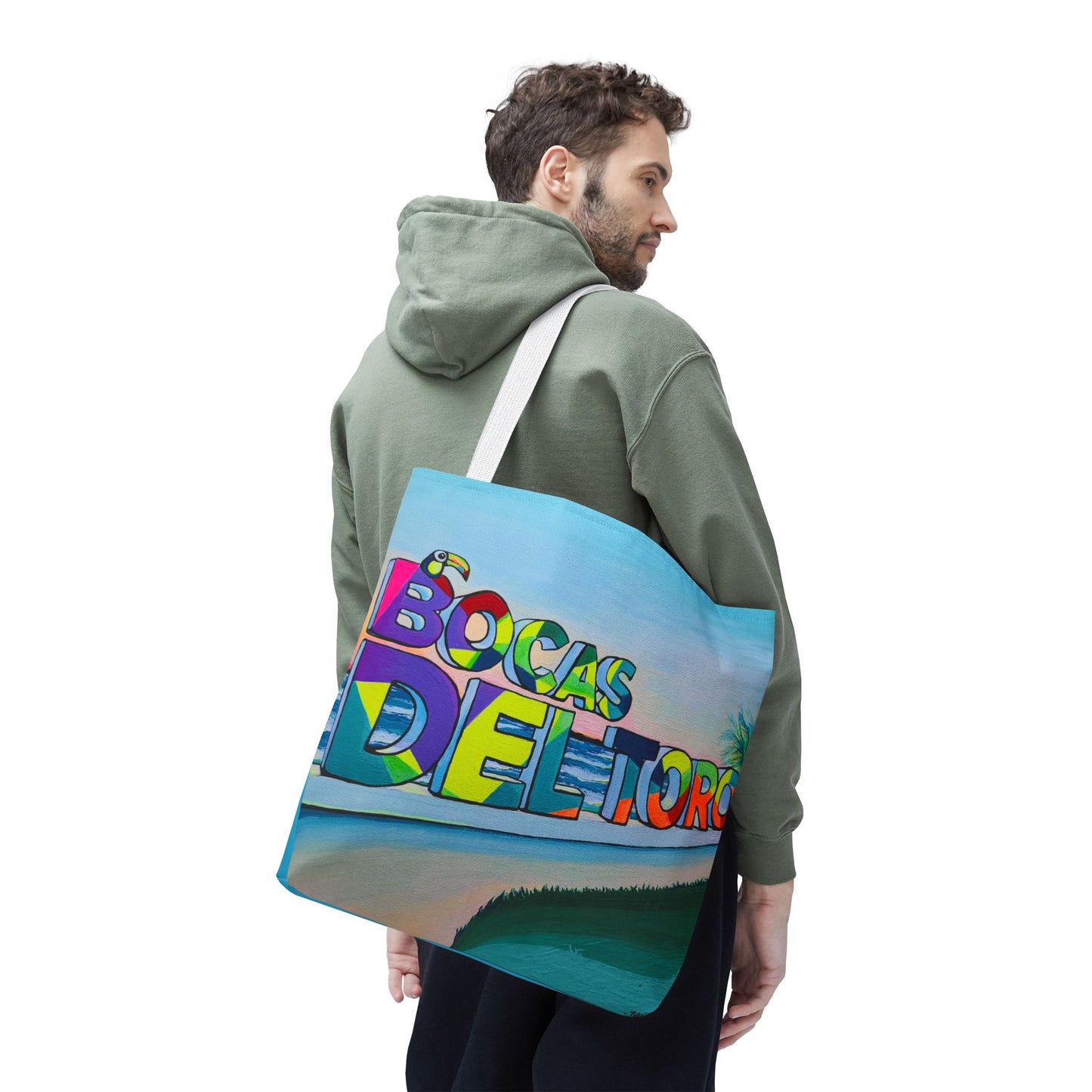 Premium Bocas Del Toro Sign Tote Bag, Original Artist Design, Reusable Shopping Tote, Eco-Friendly