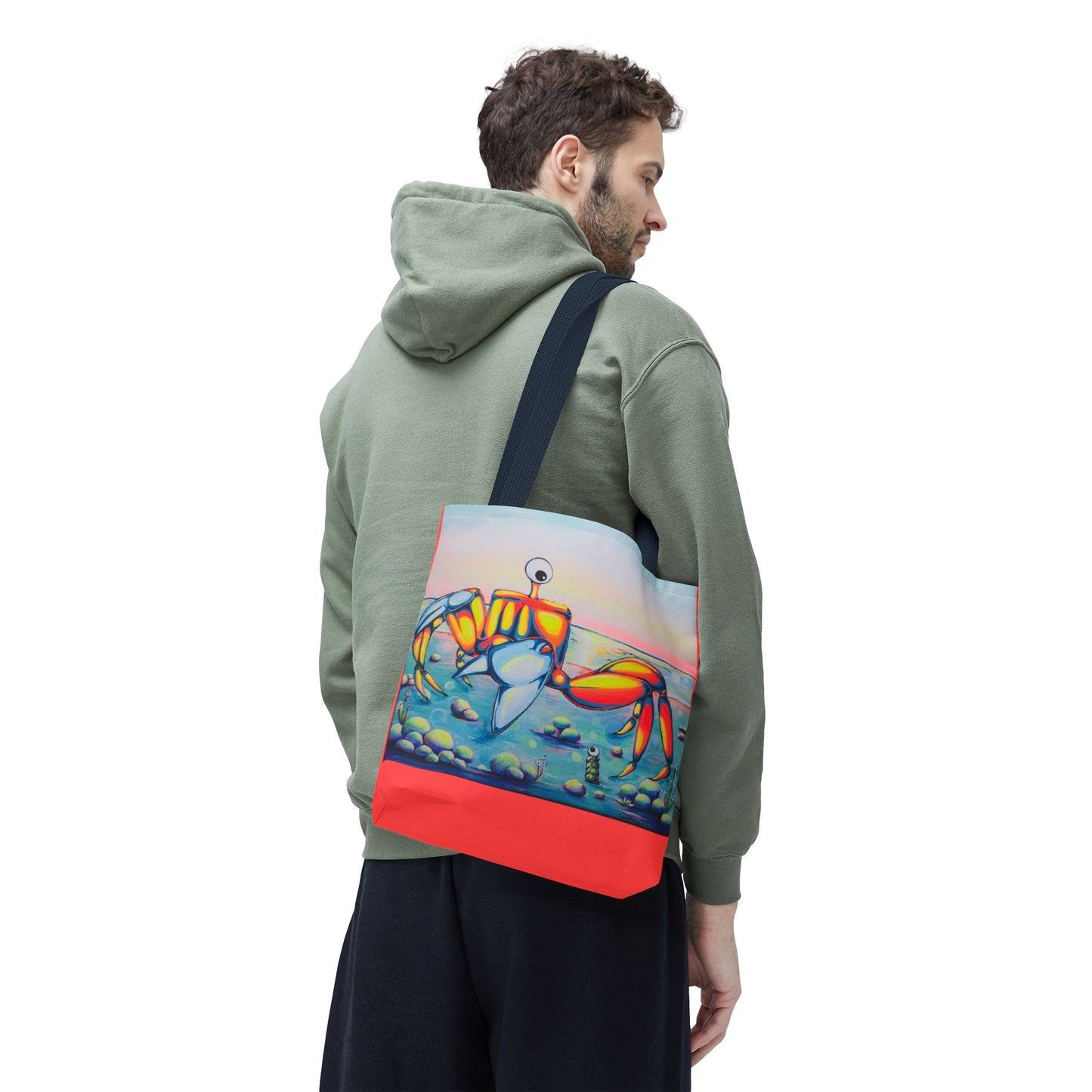 Premium Cyclops Crab Tote Bag, Original Artist Design, Reusable Shopping Tote, Eco-Friendly