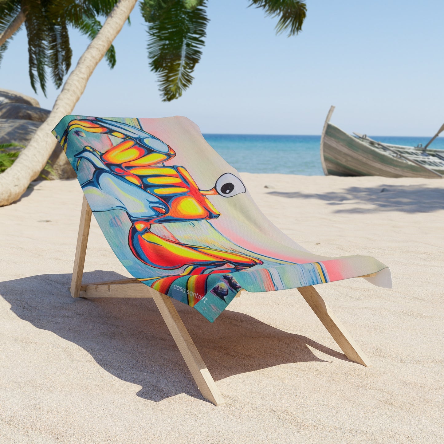 Colorful Cyclops Crab Beach Towel for Summer Fun and Vacation Essentials