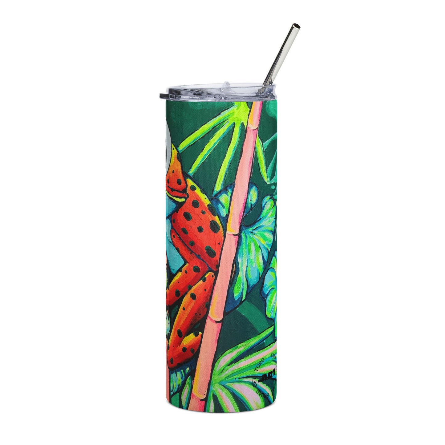 Cyclops Red Frog Stainless Steel Tumbler, 20oz | Fun Travel Mug, Eco-Friendly