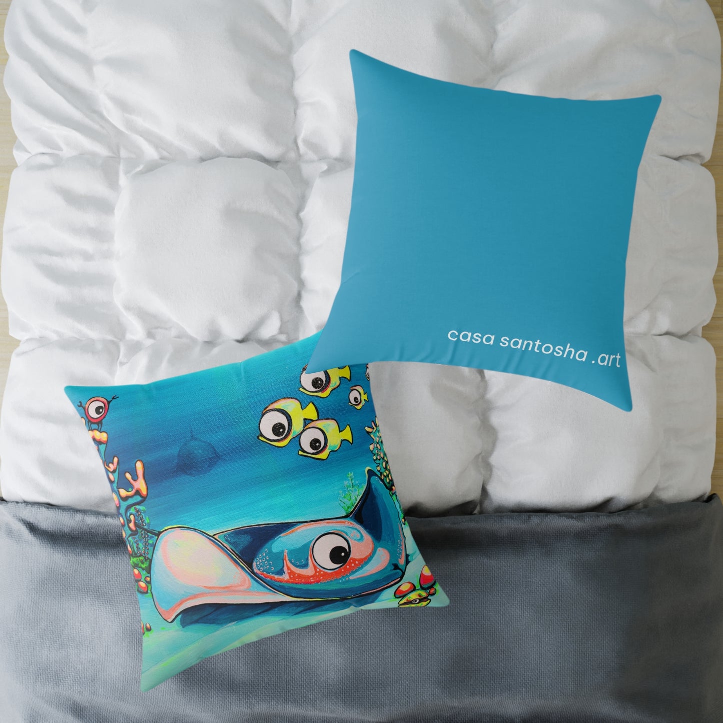 Cyclops Stingray Art Canvas Decorative Pillow