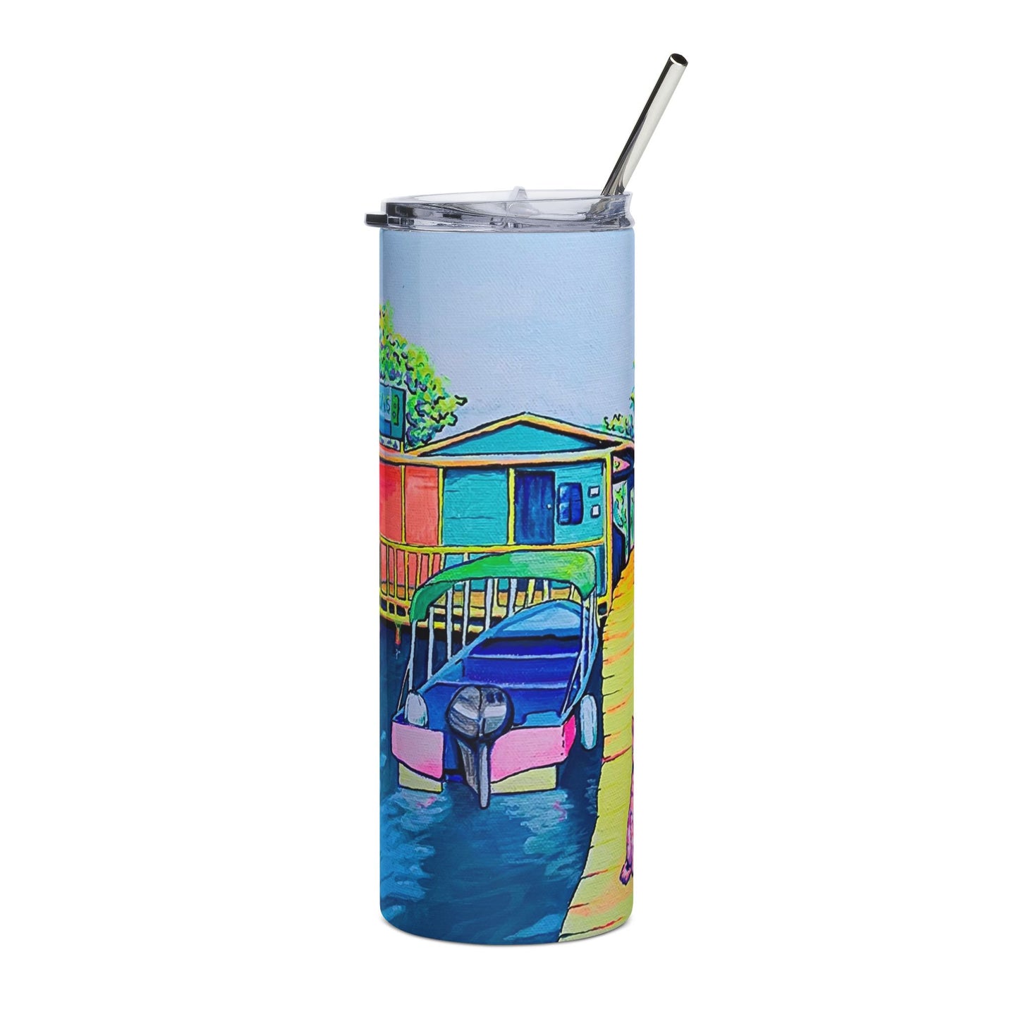 Cyclops Bocas Cat and Dog Stainless Steel Tumbler, 20oz | Fun Travel Mug, Eco-Friendly