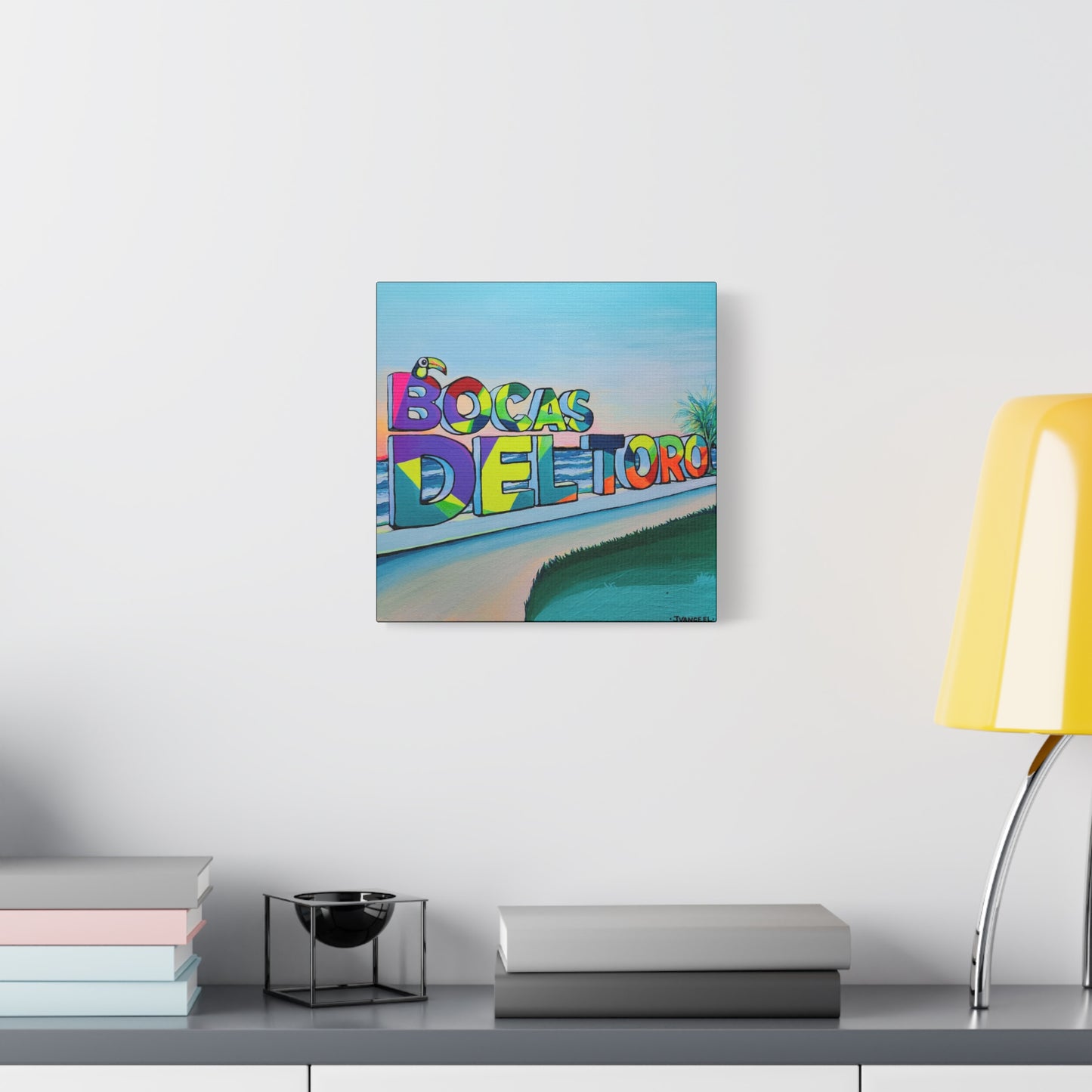 Bocas Del Toro Sign Canvas Print, Original Artist Design, Home Decor Wall Art