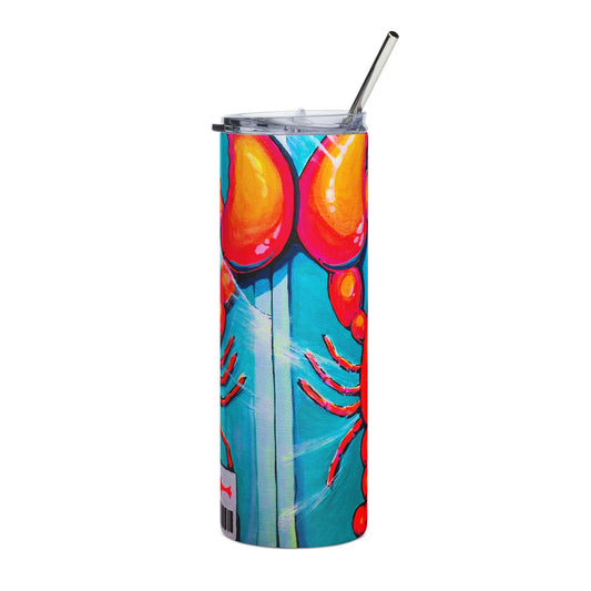 Neon Lobster Stainless Steel Tumbler
