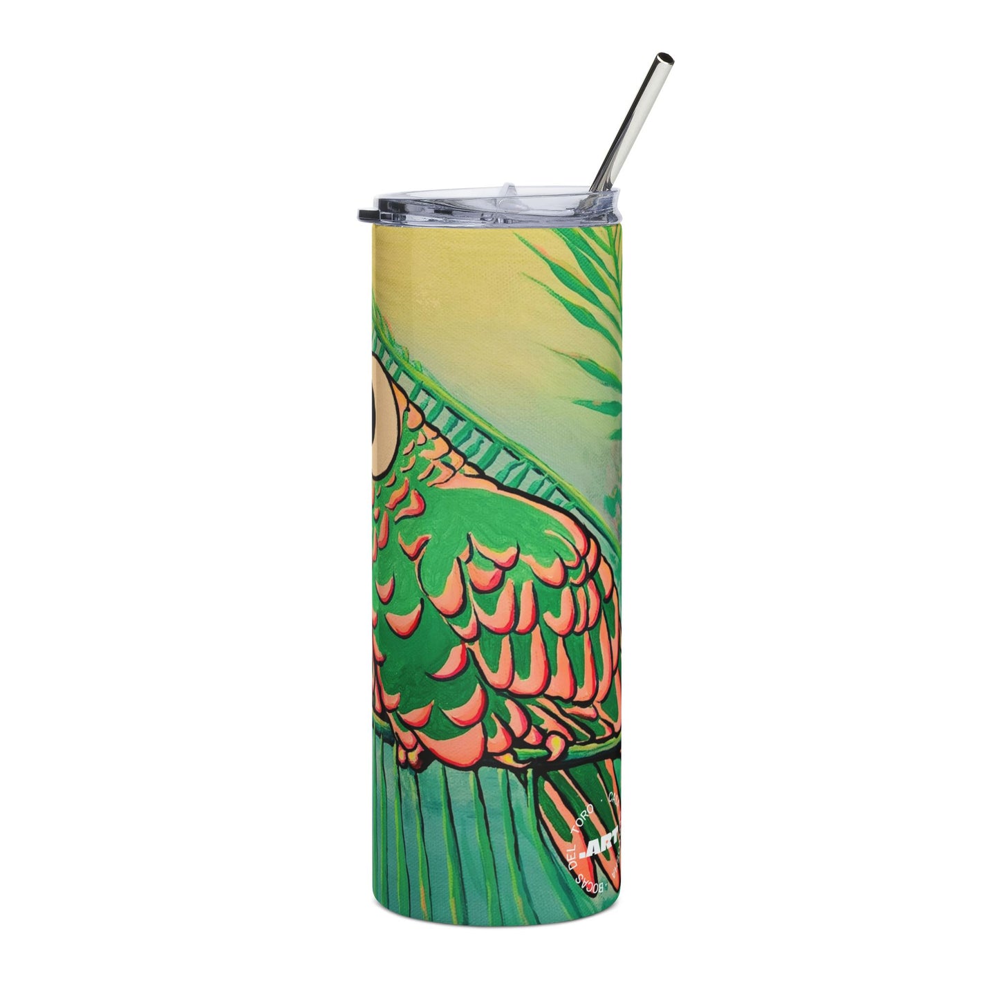 Chatty Cyclops Parrots Stainless Steel Tumbler, 20oz | Fun Travel Mug, Eco-Friendly