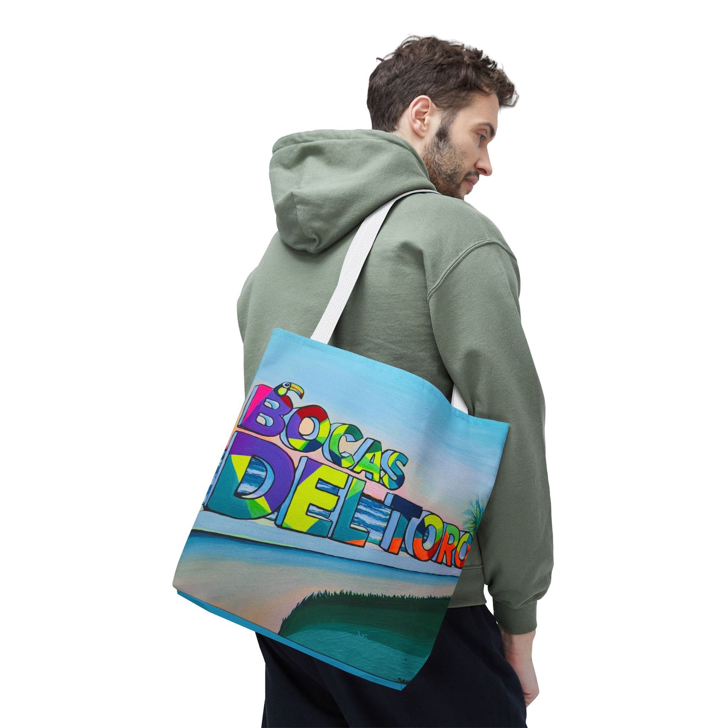 Premium Bocas Del Toro Sign Tote Bag, Original Artist Design, Reusable Shopping Tote, Eco-Friendly