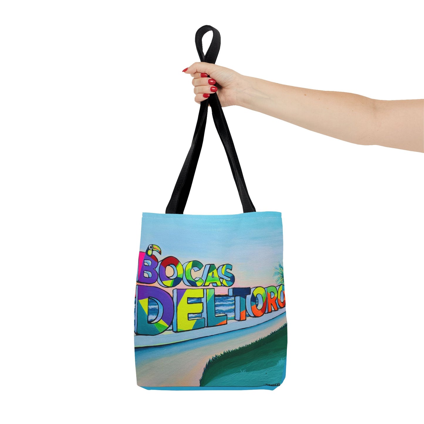 Premium Bocas Del Toro Sign Tote Bag, Original Artist Design, Reusable Shopping Tote, Eco-Friendly