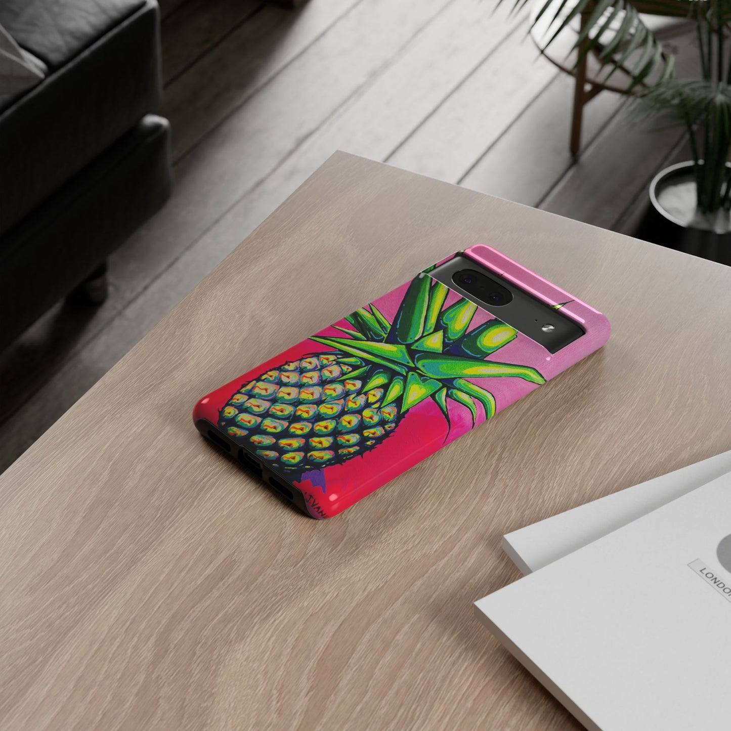 Neon Pineapple Tough Phone Case