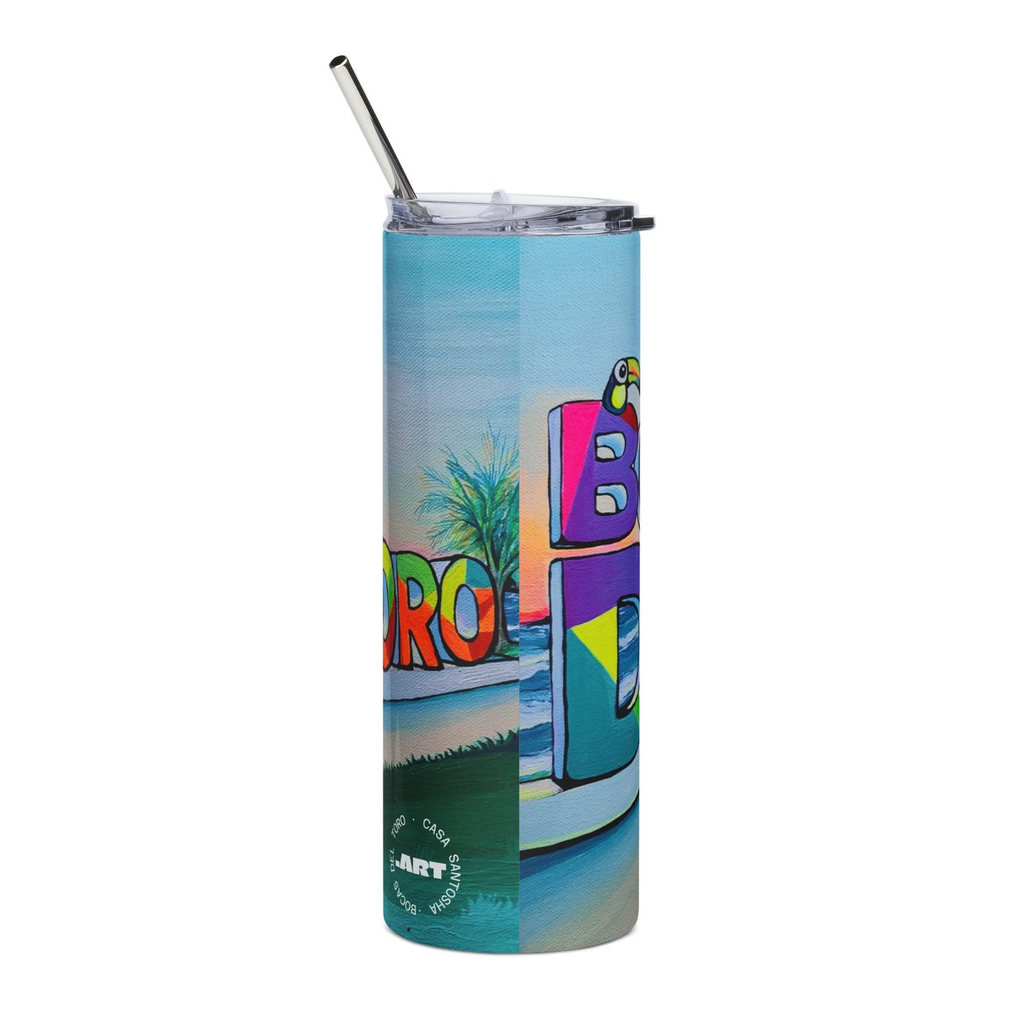 Bocas Del Toro Sign Stainless Steel Tumbler, 20oz | Fun Travel Mug, Eco-Friendly