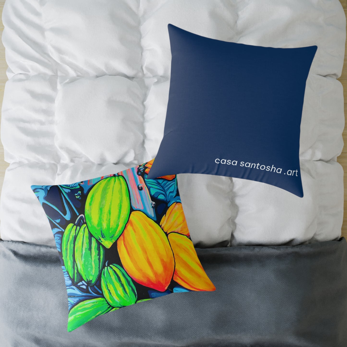 Neon Cacao Art Canvas Decorative Pillow